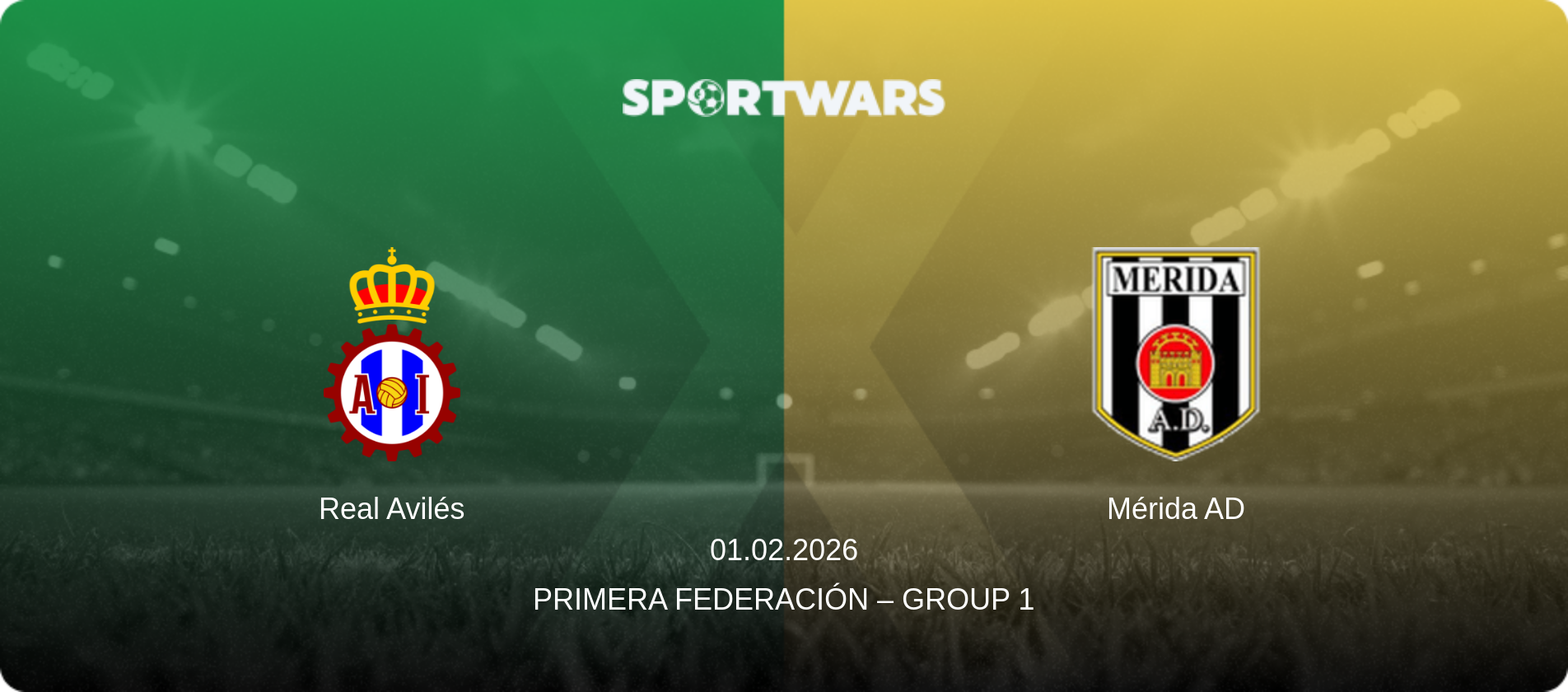 Real Avilés — Mérida AD, 01.02.2026 — Primera Federación – Group 1 (match preview)