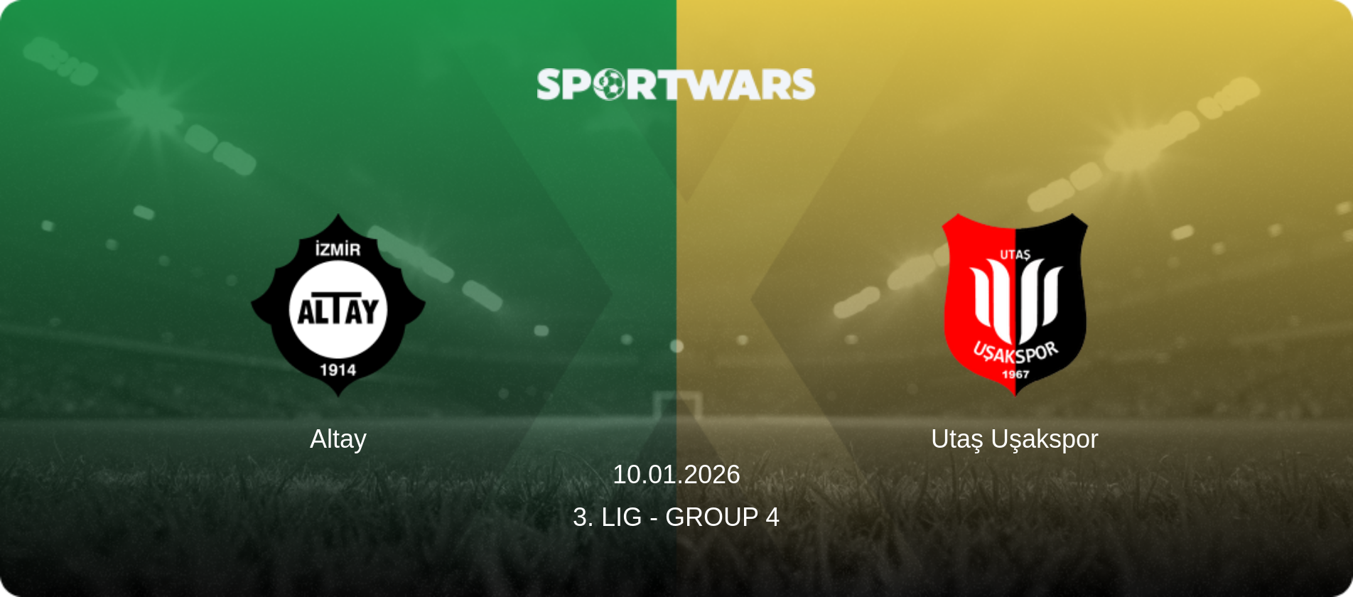 Altay — Utaş Uşakspor, 10.01.2026 — 3. Lig - Group 4 (match preview)
