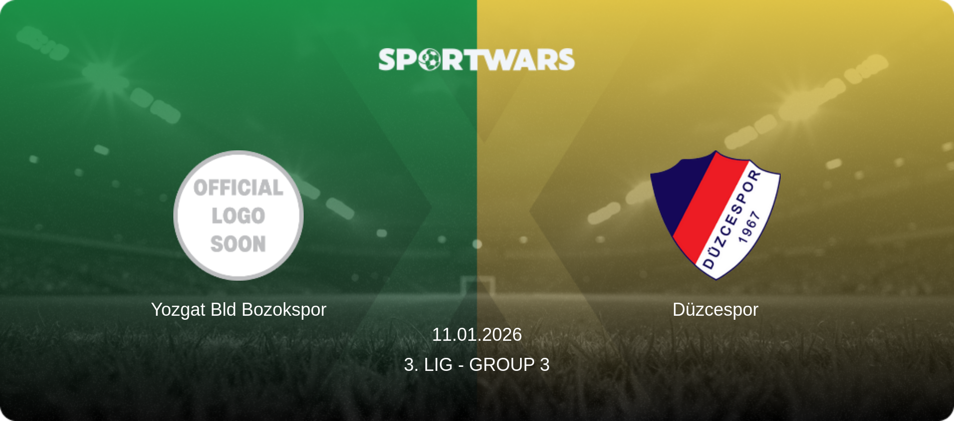 Yozgat Bld Bozokspor — Düzcespor, 11.01.2026 — 3. Lig - Group 3 (match preview)
