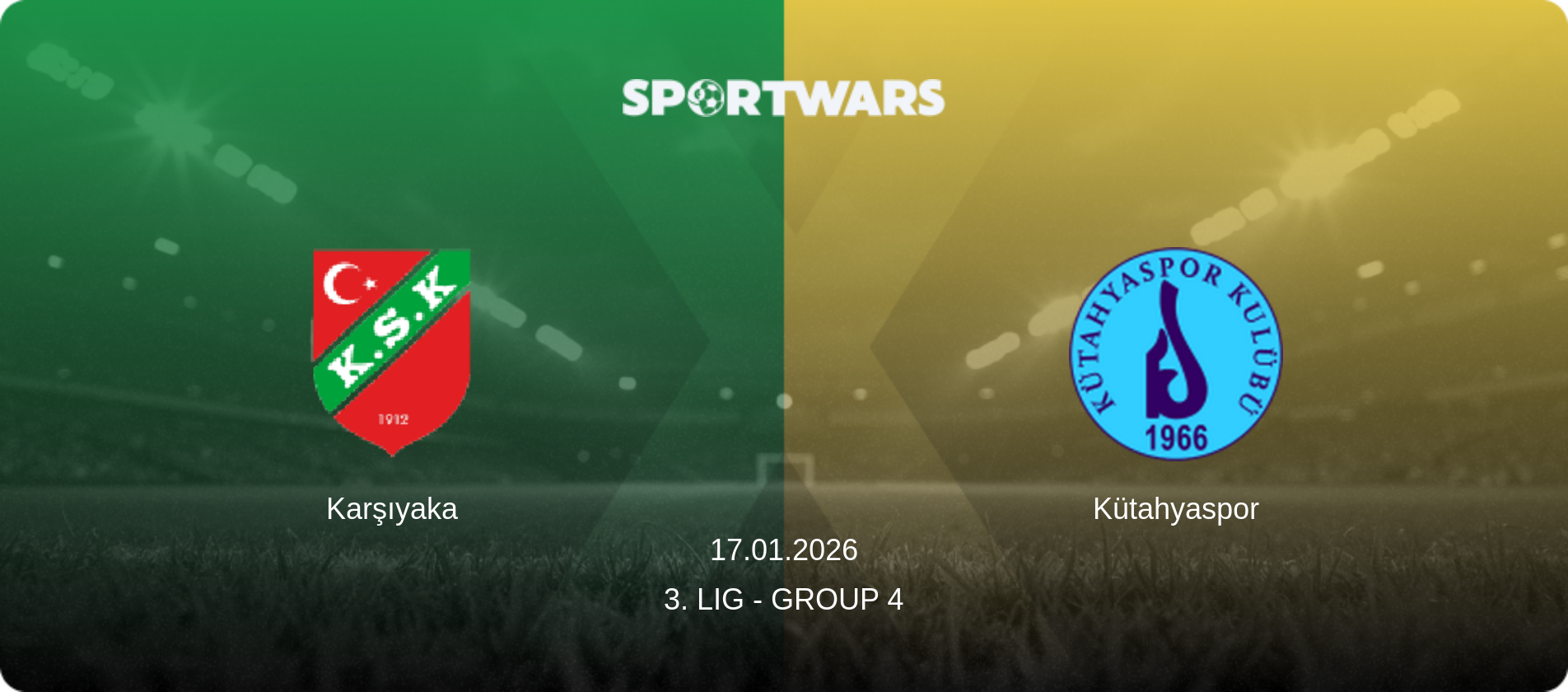 Karşıyaka — Kütahyaspor, 17.01.2026 — 3. Lig - Group 4 (match preview)