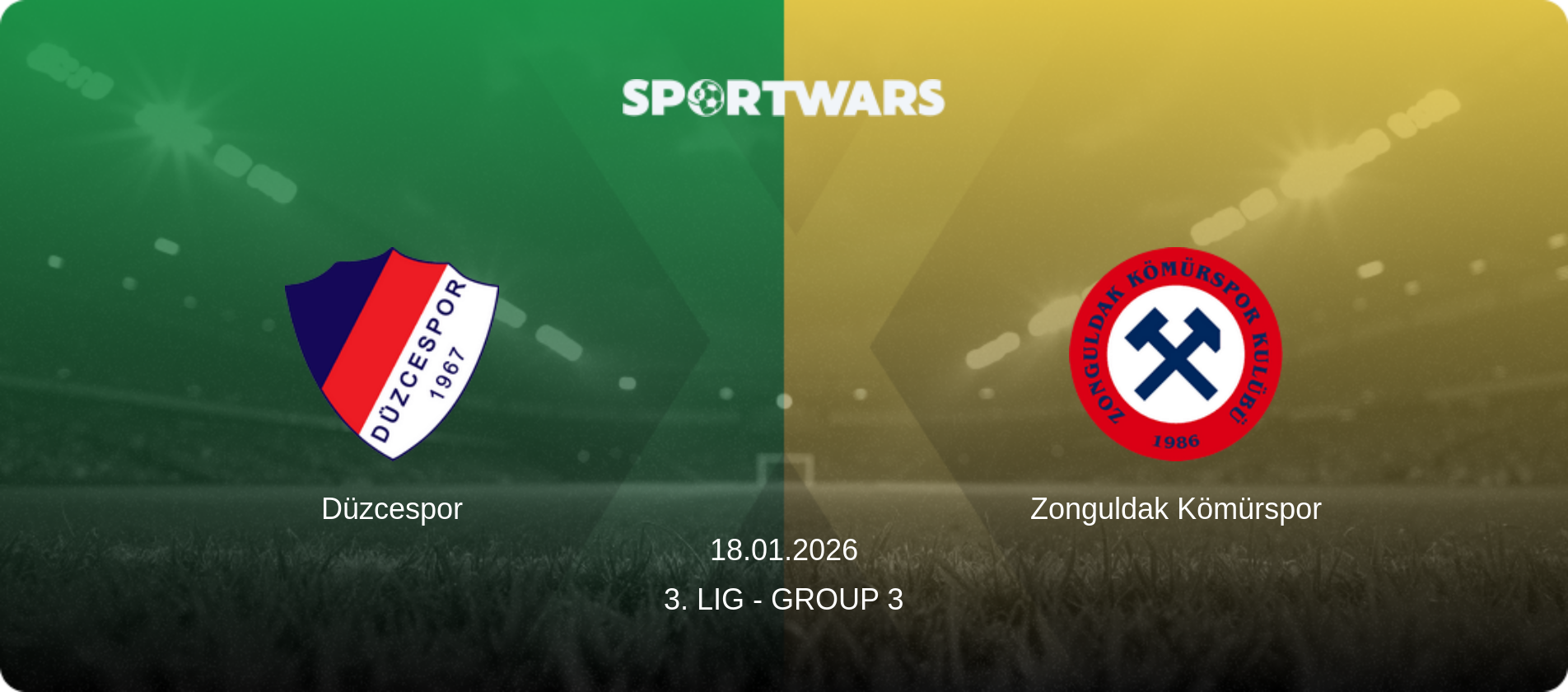 Düzcespor — Zonguldak Kömürspor, 18.01.2026 — 3. Lig - Group 3 (match preview)