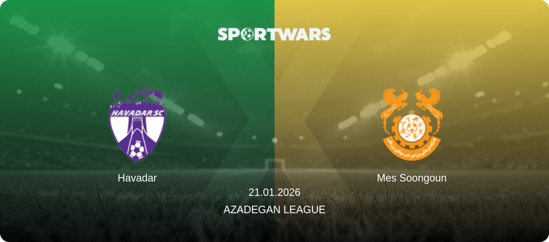 Havadar — Mes Soongoun, 21.01.2026 — Azadegan League (match preview)