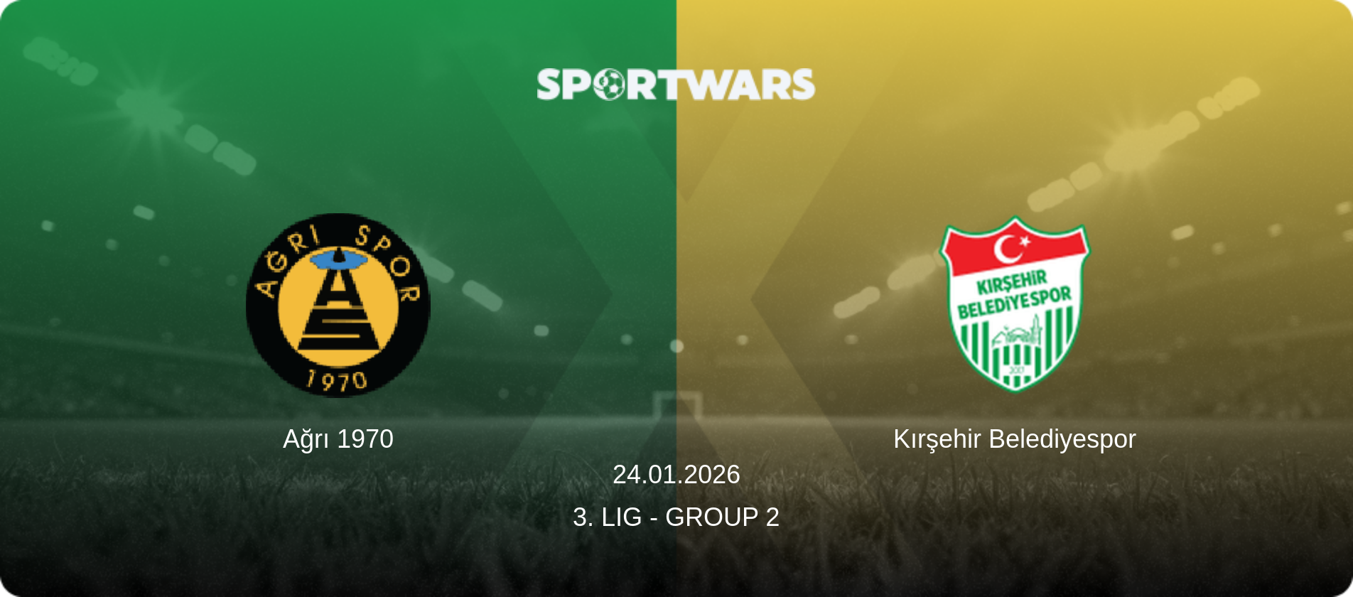 Ağrı 1970 — Kırşehir Belediyespor, 24.01.2026 — 3. Lig - Group 2 (match preview)