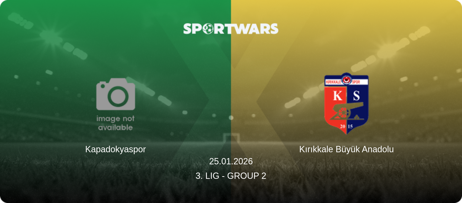 Kapadokyaspor — Kırıkkale Büyük Anadolu, 25.01.2026 — 3. Lig - Group 2 (match preview)