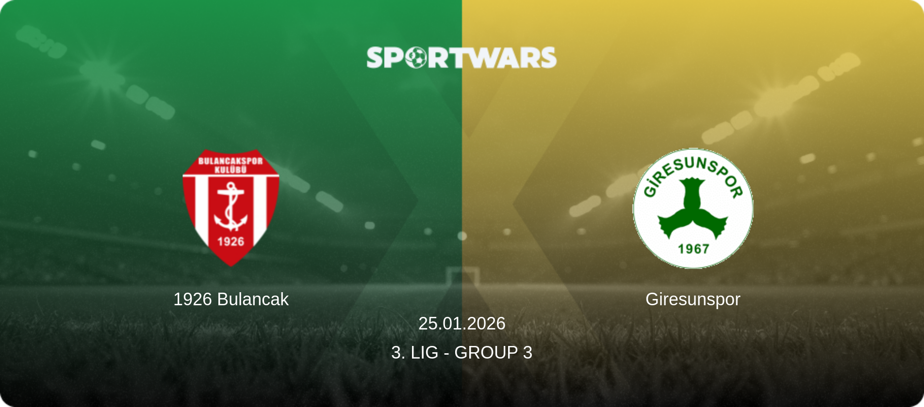 1926 Bulancak — Giresunspor, 25.01.2026 — 3. Lig - Group 3 (match preview)