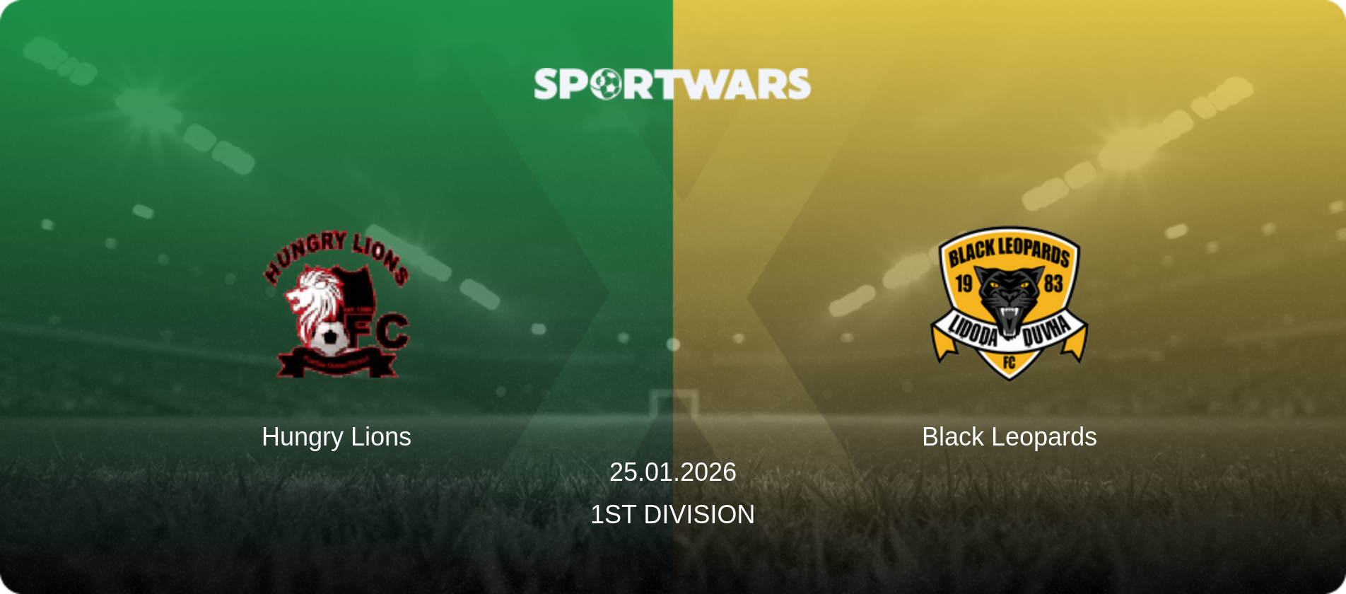 Hungry Lions — Black Leopards, 25.01.2026 — 1st Division (match preview)