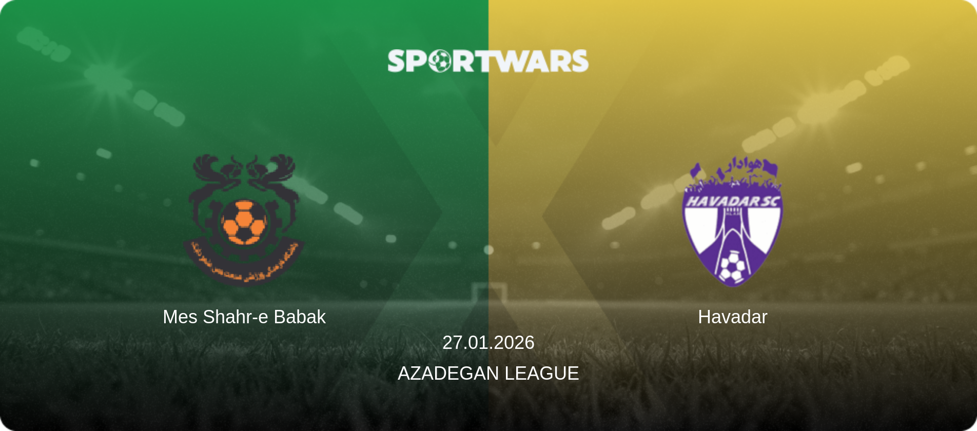Mes Shahr-e Babak — Havadar, 27.01.2026 — Azadegan League (match preview)