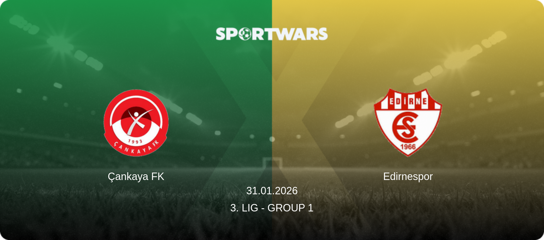 Çankaya FK — Edirnespor, 31.01.2026 — 3. Lig - Group 1 (match preview)