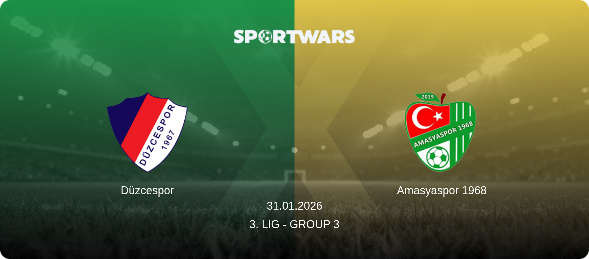 Düzcespor — Amasyaspor 1968, 31.01.2026 — 3. Lig - Group 3 (match preview)