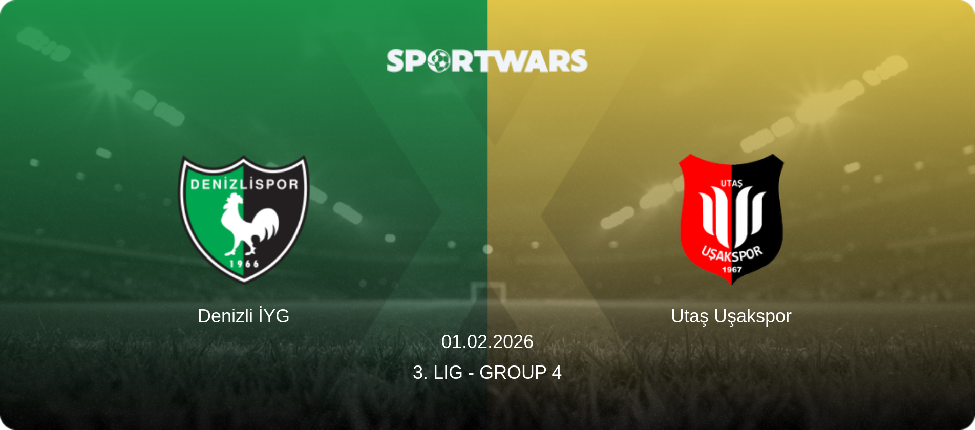 Denizli İYG — Utaş Uşakspor, 01.02.2026 — 3. Lig - Group 4 (match preview)