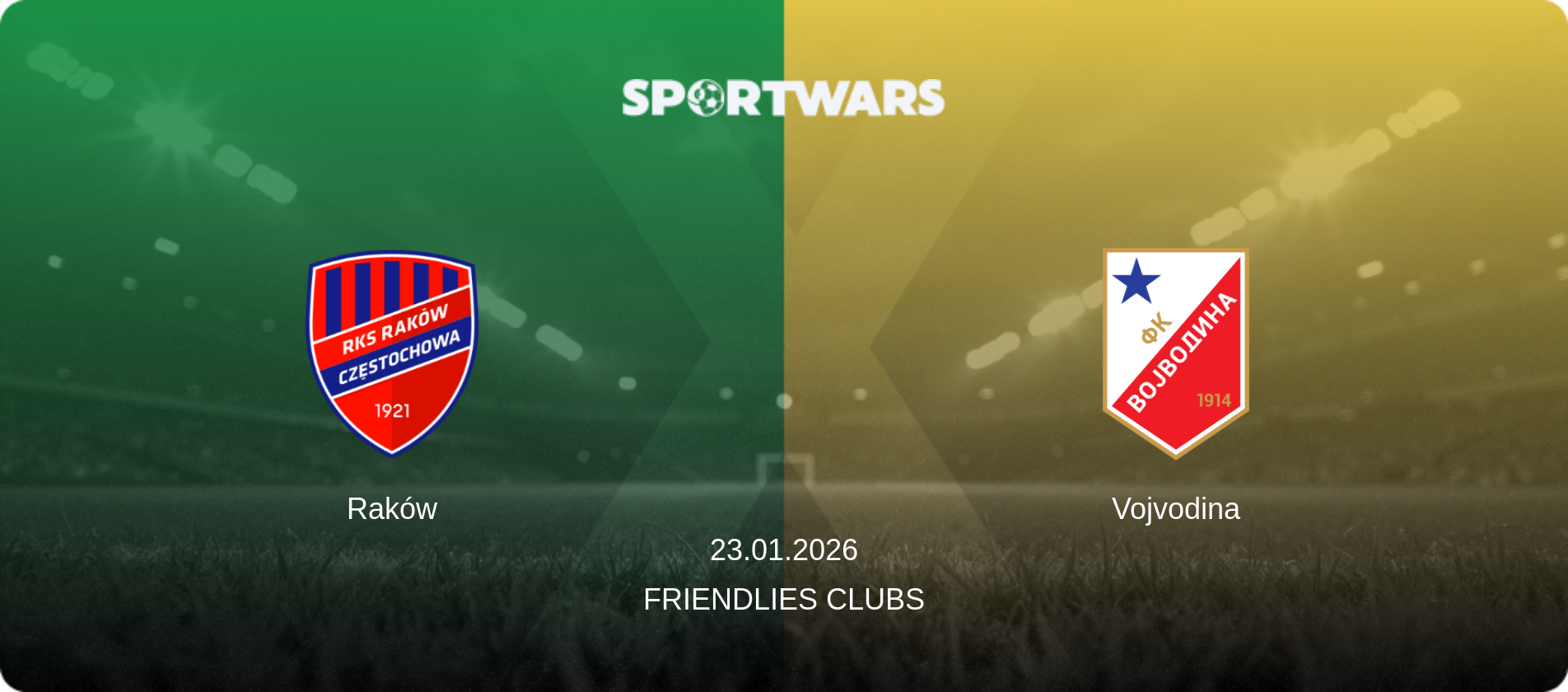 Raków — Vojvodina, 23.01.2026 — Friendlies Clubs (match preview)