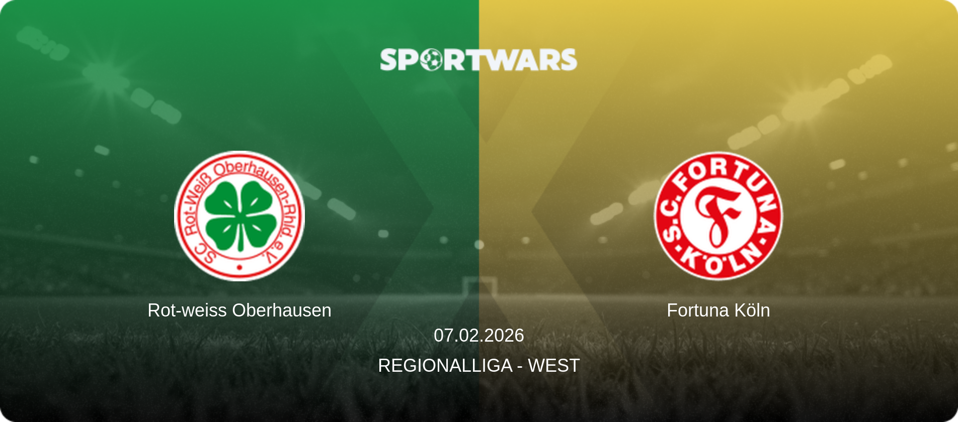 Rot-weiss Oberhausen — Fortuna Köln, 07.02.2026 — Regionalliga - West (match preview)