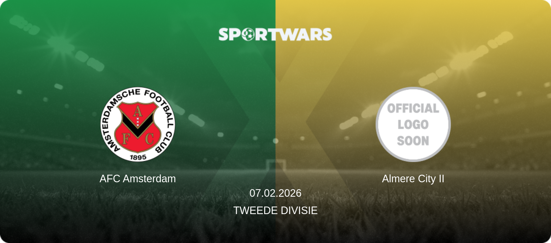 AFC Amsterdam — Almere City II, 07.02.2026 — Tweede Divisie (match preview)