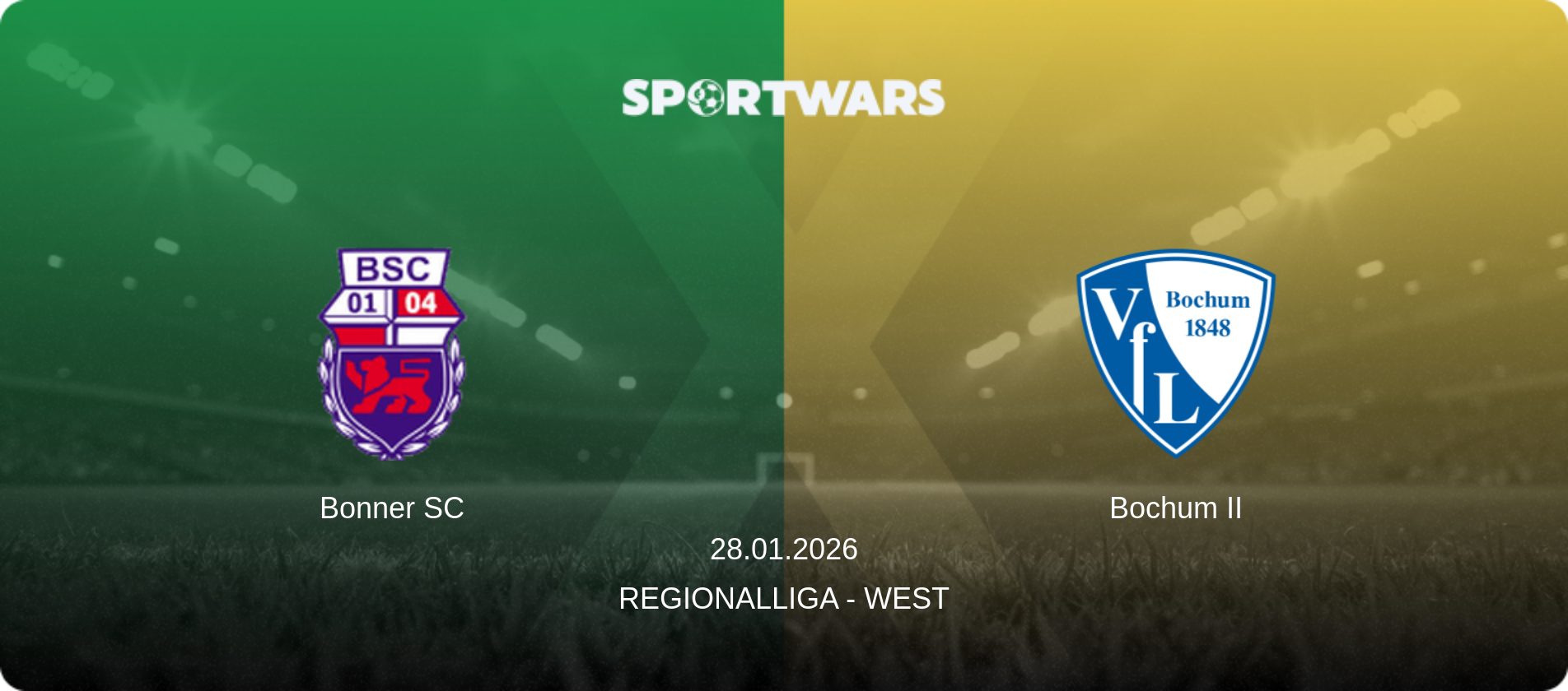 Bonner SC — Bochum II, 28.01.2026 — Regionalliga - West (match preview)