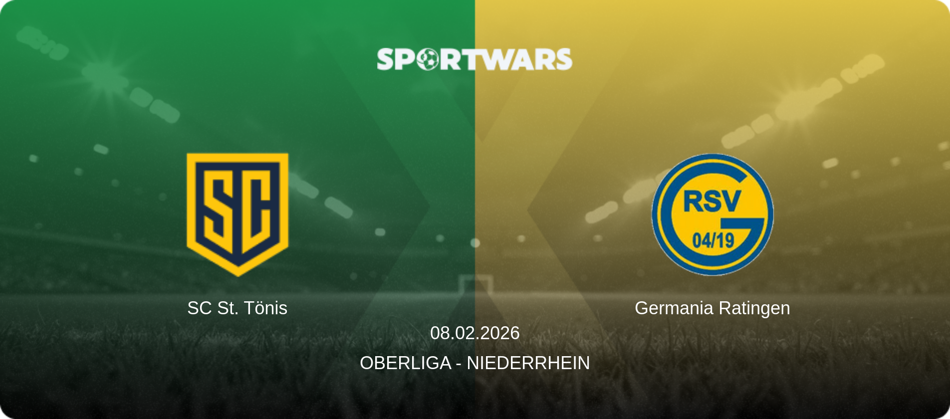SC St. Tönis — Germania Ratingen, 08.02.2026 — Oberliga - Niederrhein (match preview)