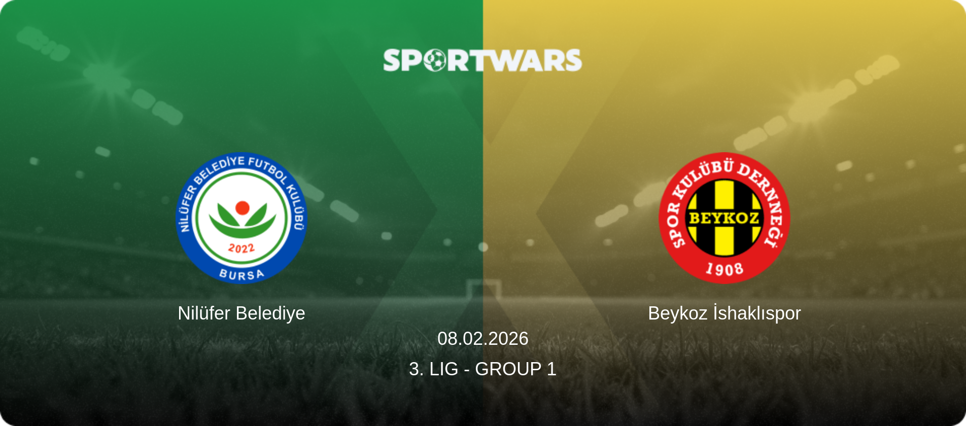 Nilüfer Belediye — Beykoz İshaklıspor, 08.02.2026 — 3. Lig - Group 1 (match preview)
