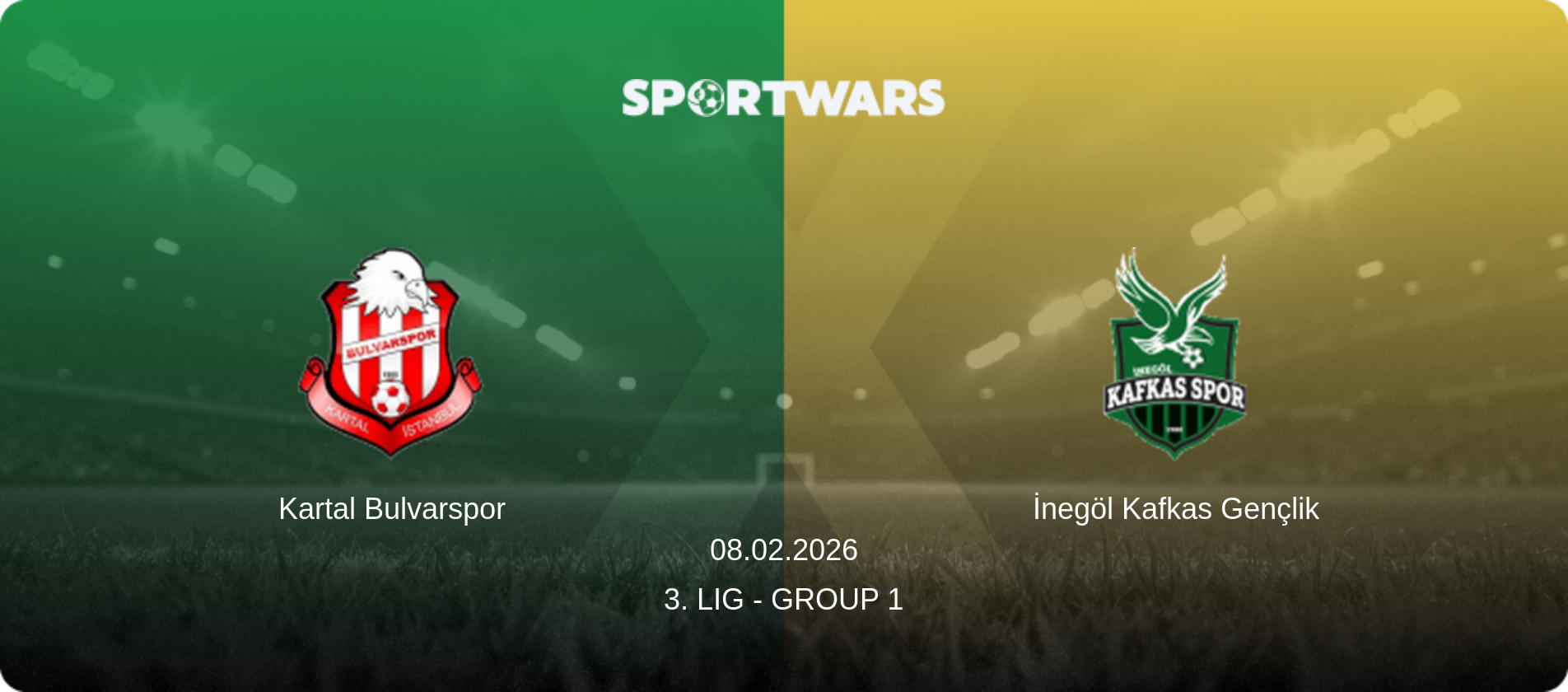 Kartal Bulvarspor — İnegöl Kafkas Gençlik, 08.02.2026 — 3. Lig - Group 1 (match preview)