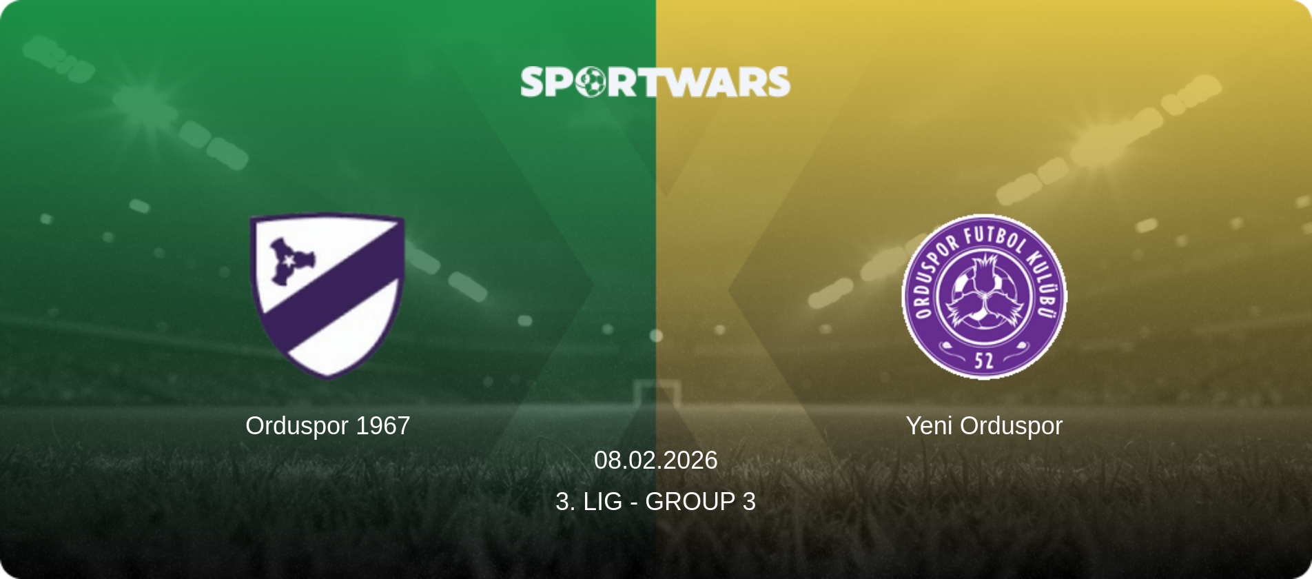 Orduspor 1967 — Yeni Orduspor, 08.02.2026 — 3. Lig - Group 3 (match preview)