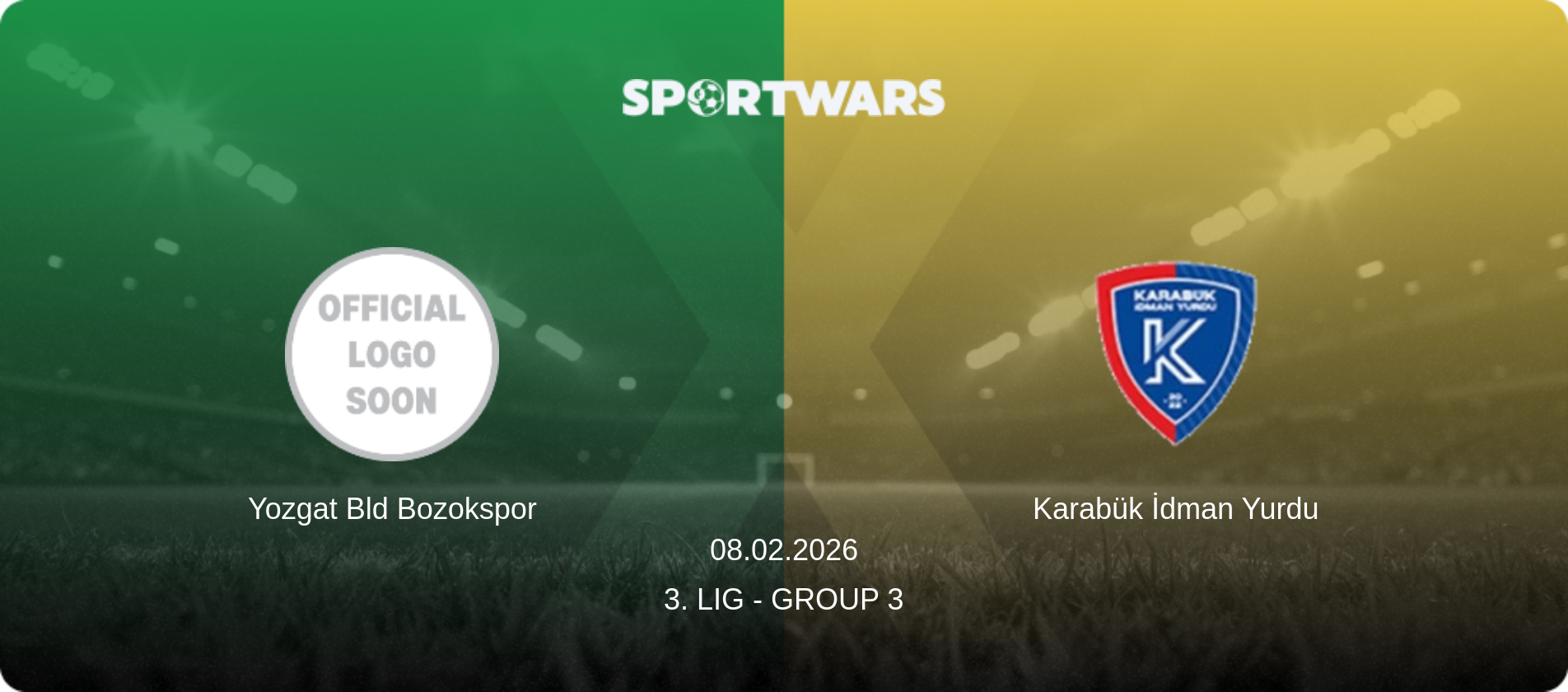 Yozgat Bld Bozokspor — Karabük İdman Yurdu, 08.02.2026 — 3. Lig - Group 3 (match preview)