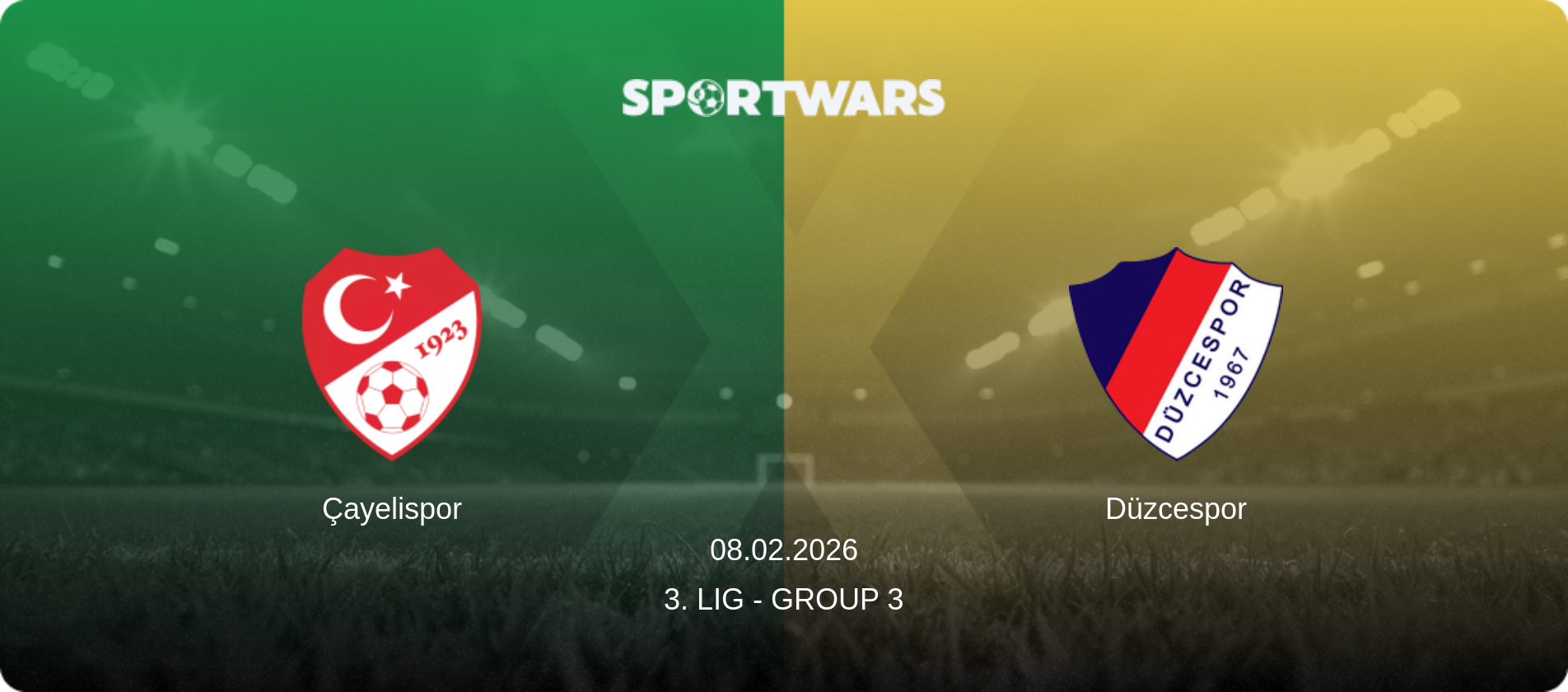 Çayelispor — Düzcespor, 08.02.2026 — 3. Lig - Group 3 (match preview)