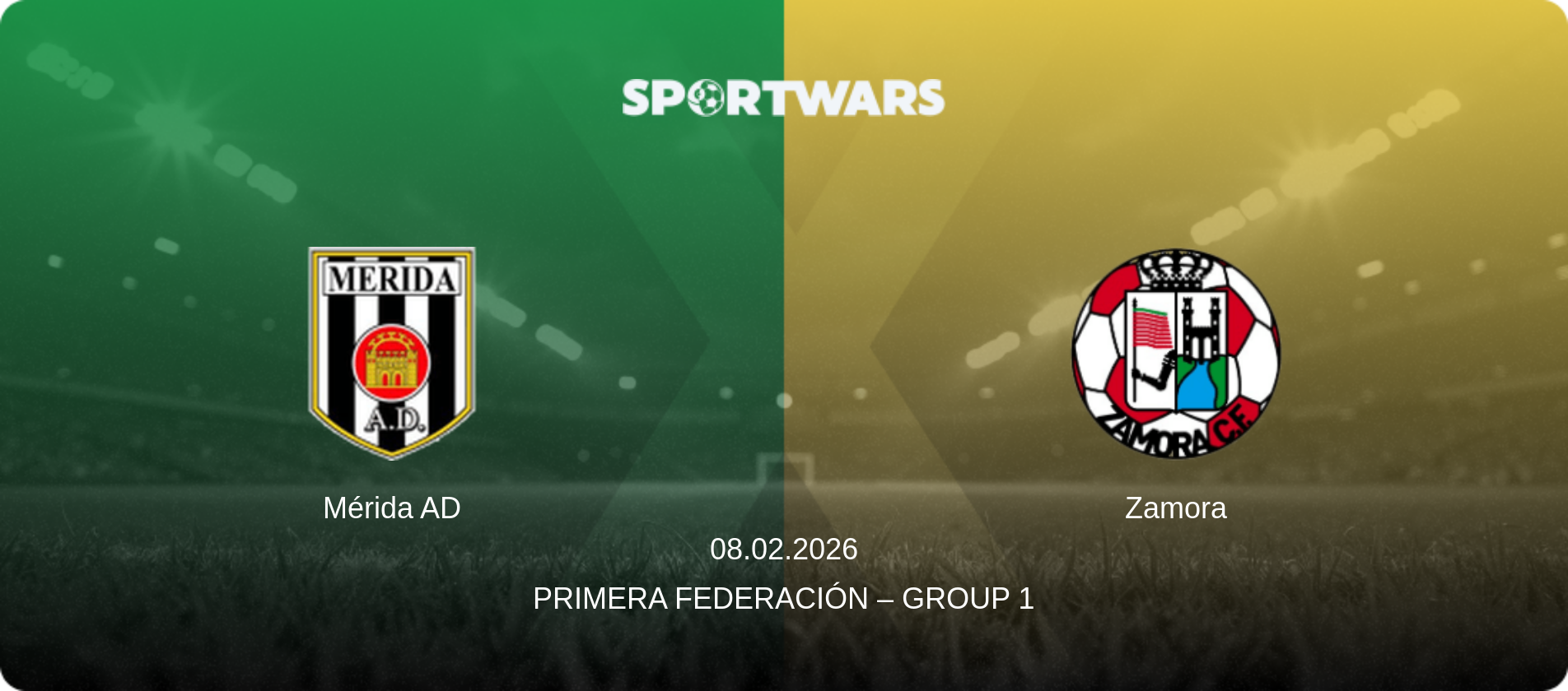 Mérida AD — Zamora, 08.02.2026 — Primera Federación – Group 1 (match preview)