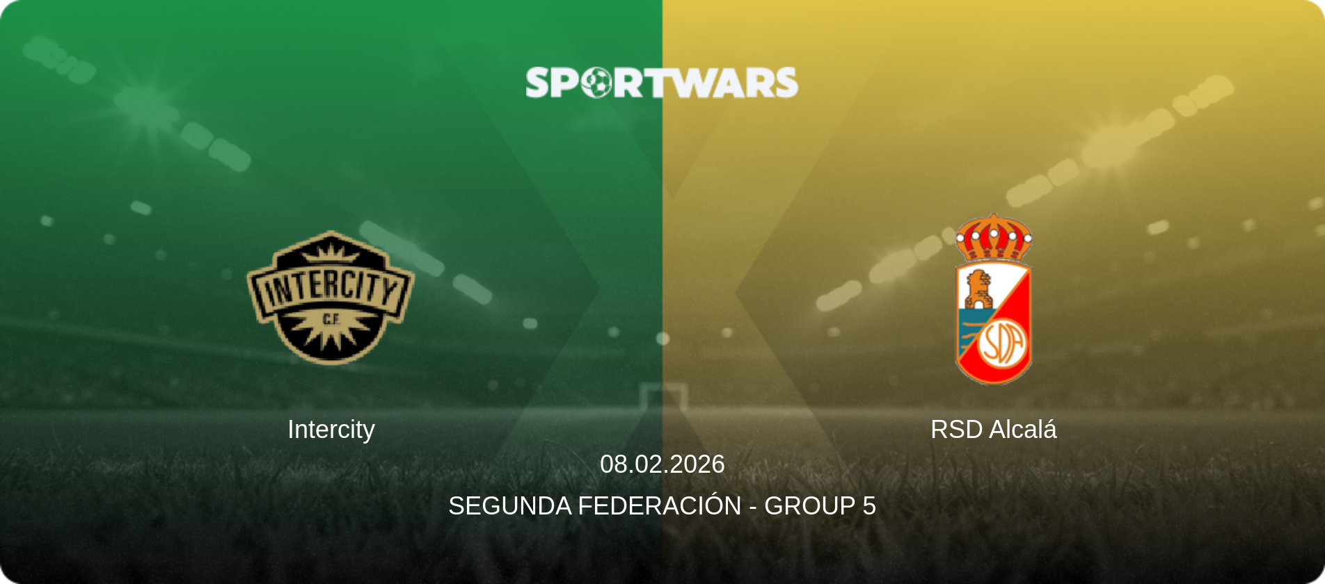 Intercity — RSD Alcalá, 08.02.2026 — Segunda Federación - Group 5 (match preview)