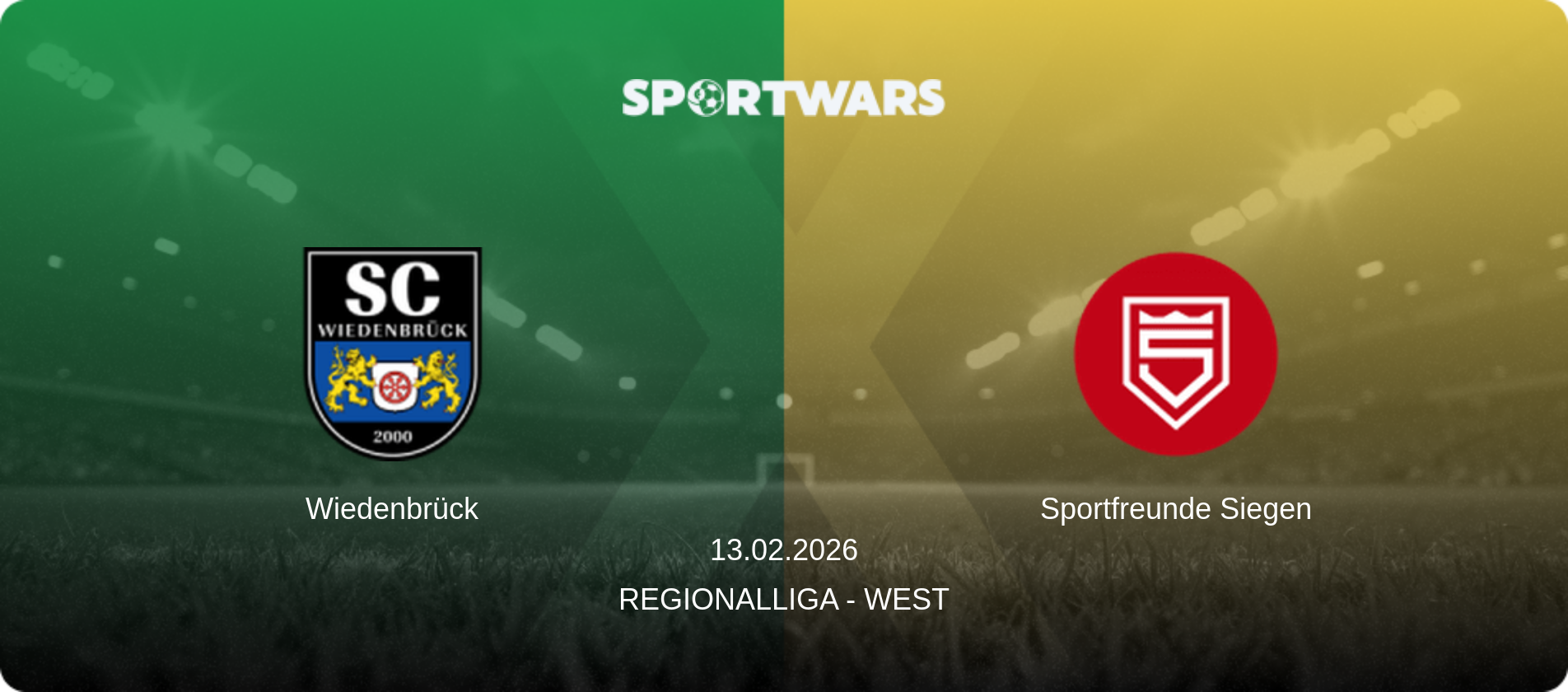 Wiedenbrück — Sportfreunde Siegen, 13.02.2026 — Regionalliga - West (match preview)