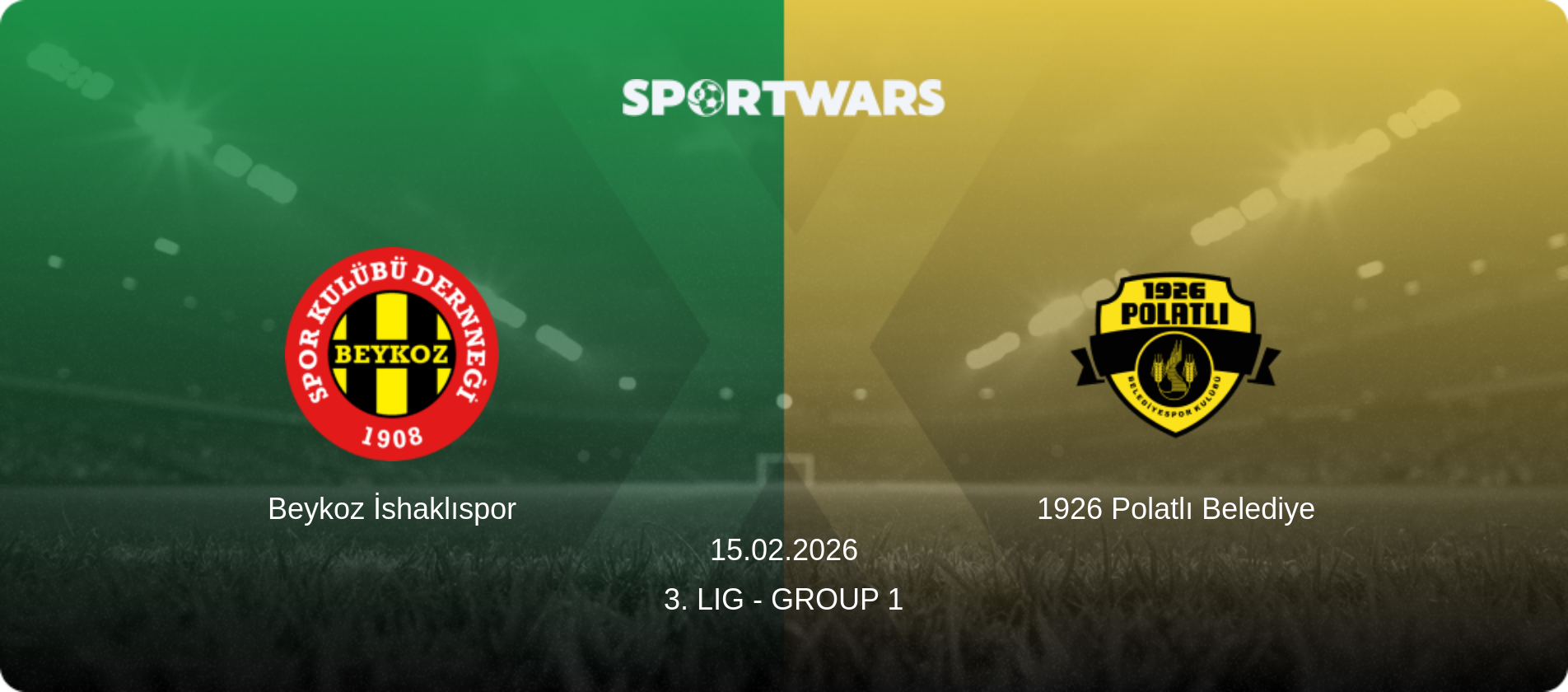 Beykoz İshaklıspor — 1926 Polatlı Belediye, 15.02.2026 — 3. Lig - Group 1 (match preview)