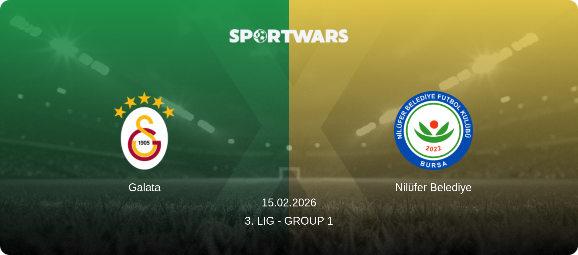 Galata — Nilüfer Belediye, 15.02.2026 — 3. Lig - Group 1 (match preview)