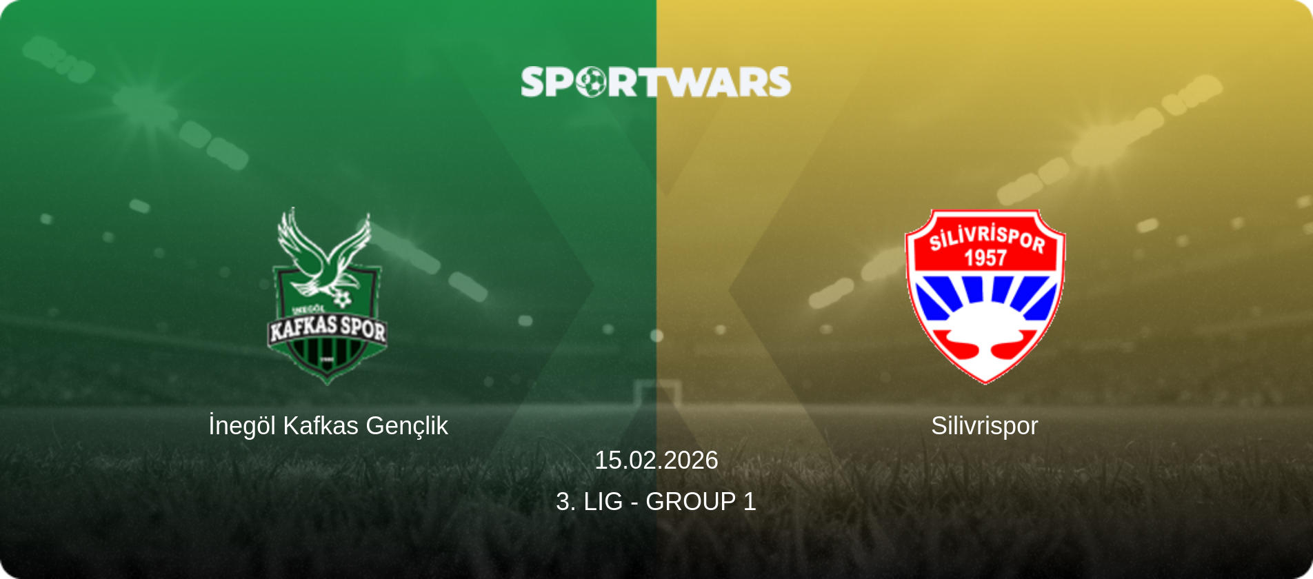 İnegöl Kafkas Gençlik — Silivrispor, 15.02.2026 — 3. Lig - Group 1 (match preview)