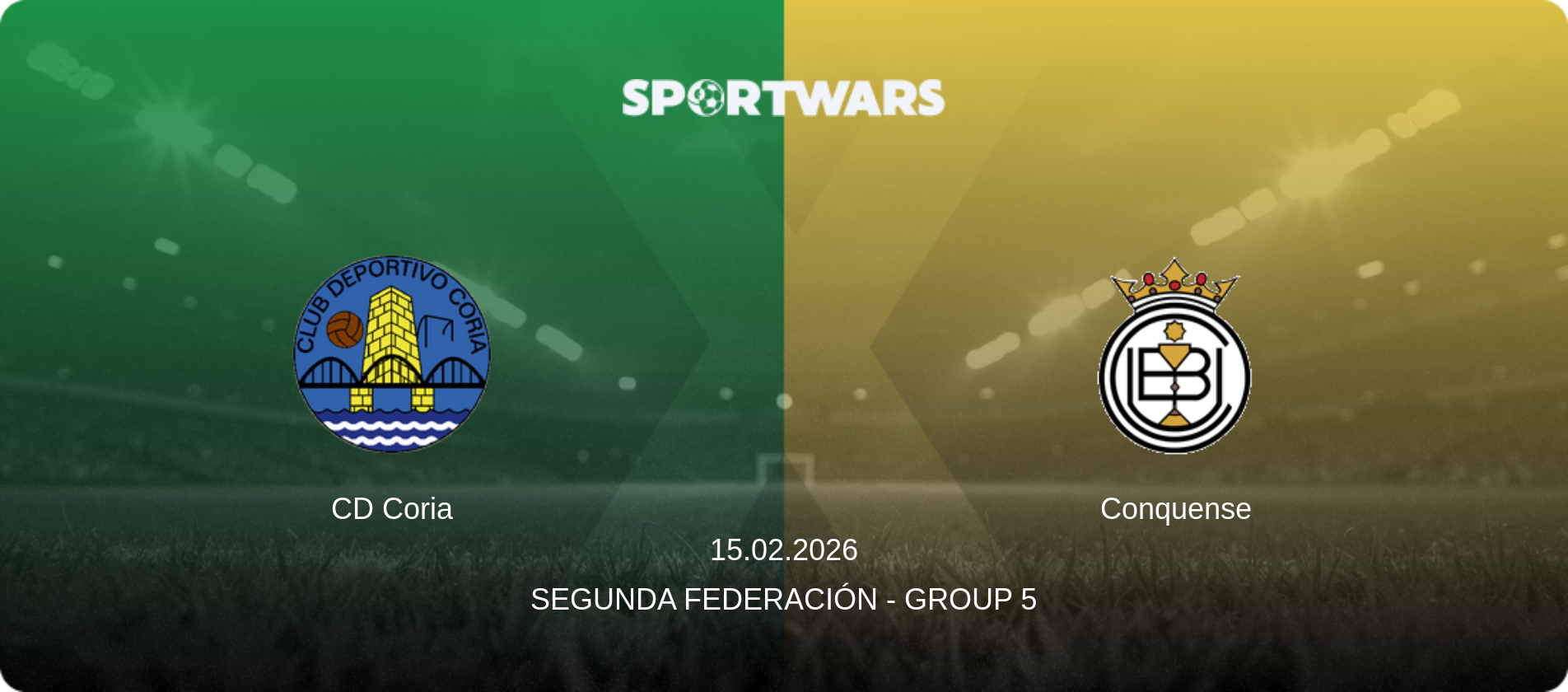 CD Coria — Conquense, 15.02.2026 — Segunda Federación - Group 5 (match preview)