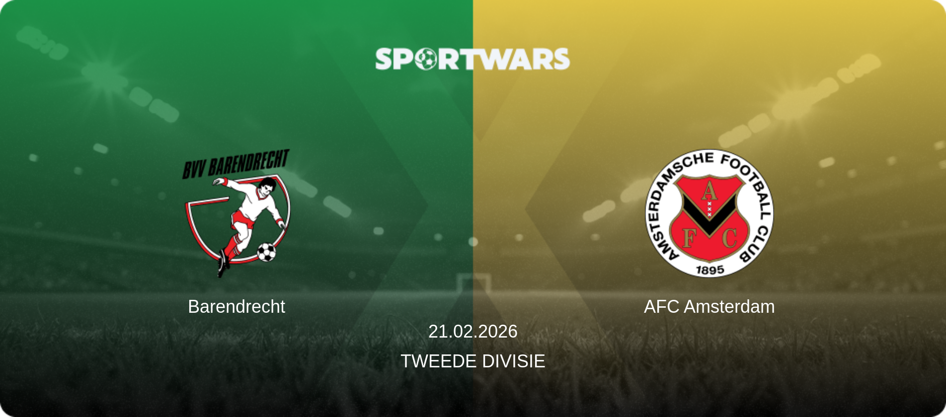Barendrecht — AFC Amsterdam, 21.02.2026 — Tweede Divisie (match preview)