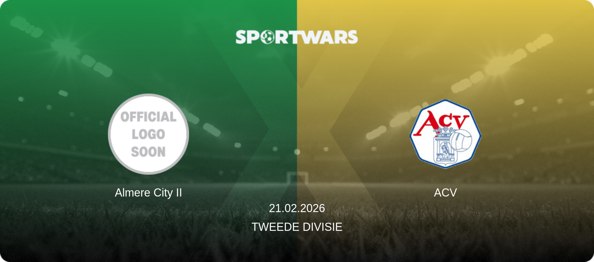 Almere City II — ACV, 21.02.2026 — Tweede Divisie (match preview)