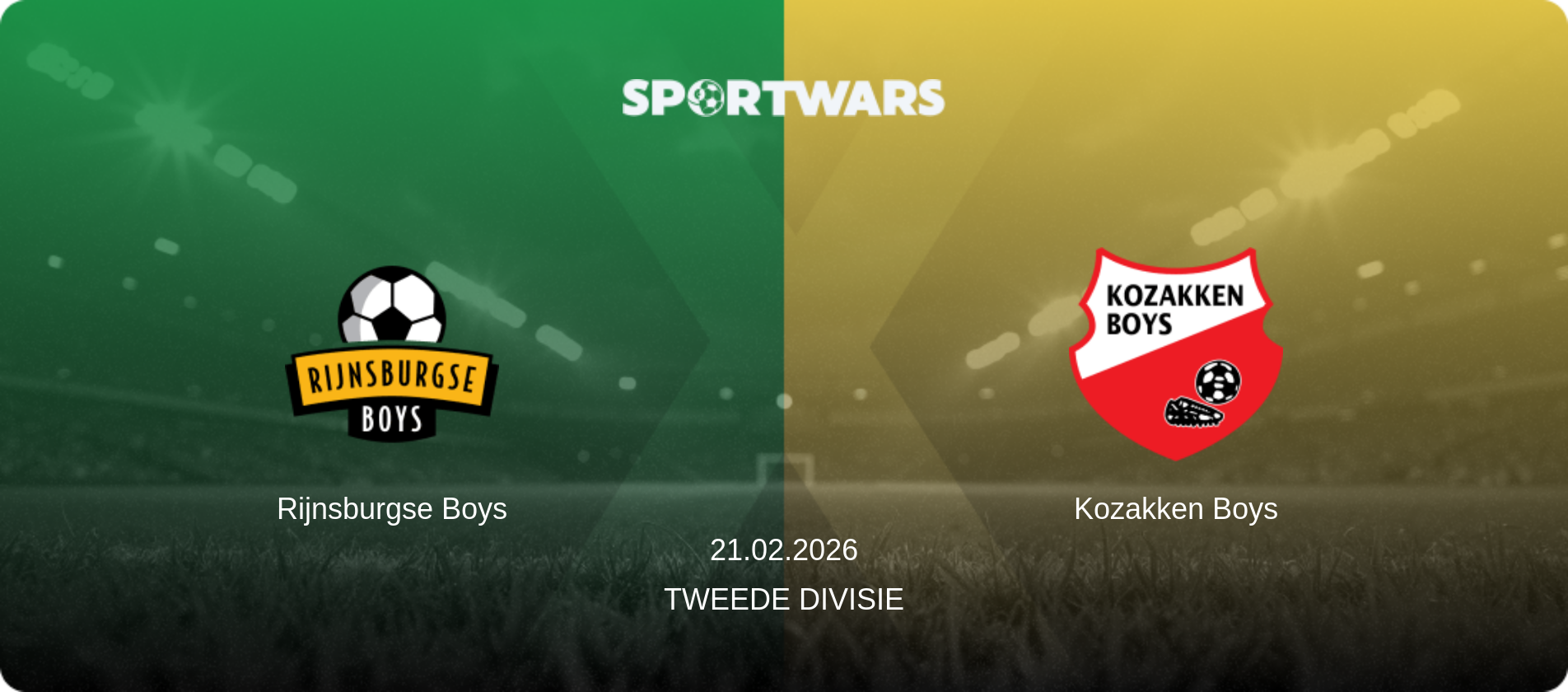 Rijnsburgse Boys — Kozakken Boys, 21.02.2026 — Tweede Divisie (match preview)