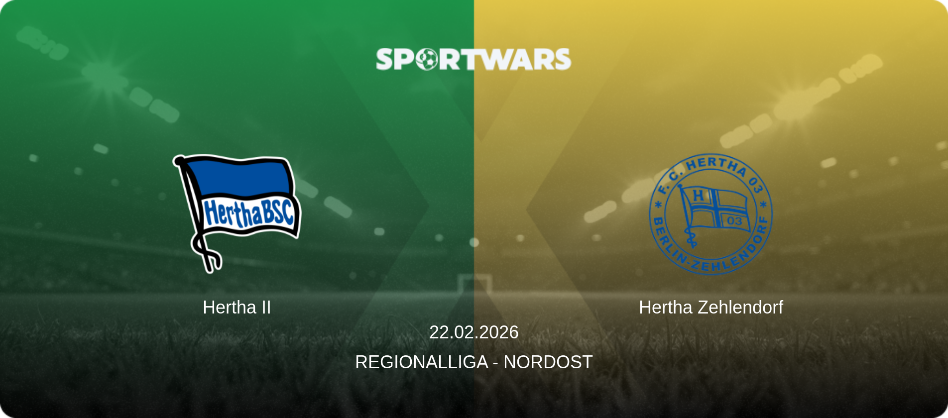 Hertha II — Hertha Zehlendorf, 22.02.2026 — Regionalliga - Nordost (match preview)