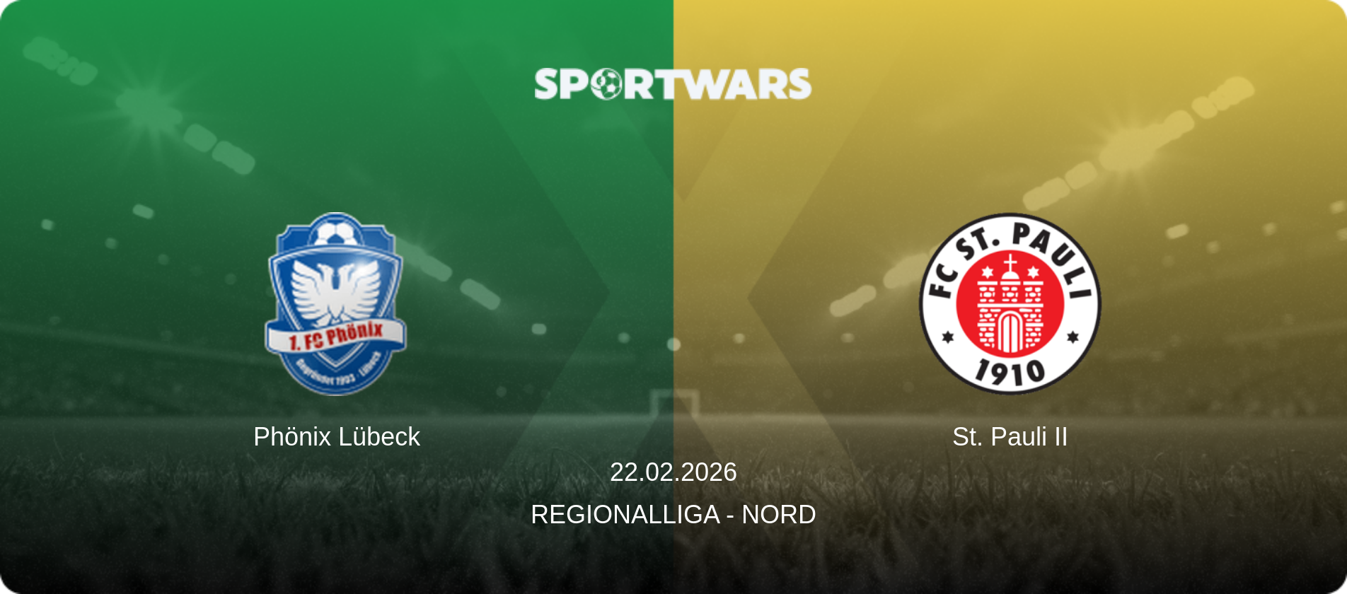 Phönix Lübeck — St. Pauli II, 22.02.2026 — Regionalliga - Nord (match preview)