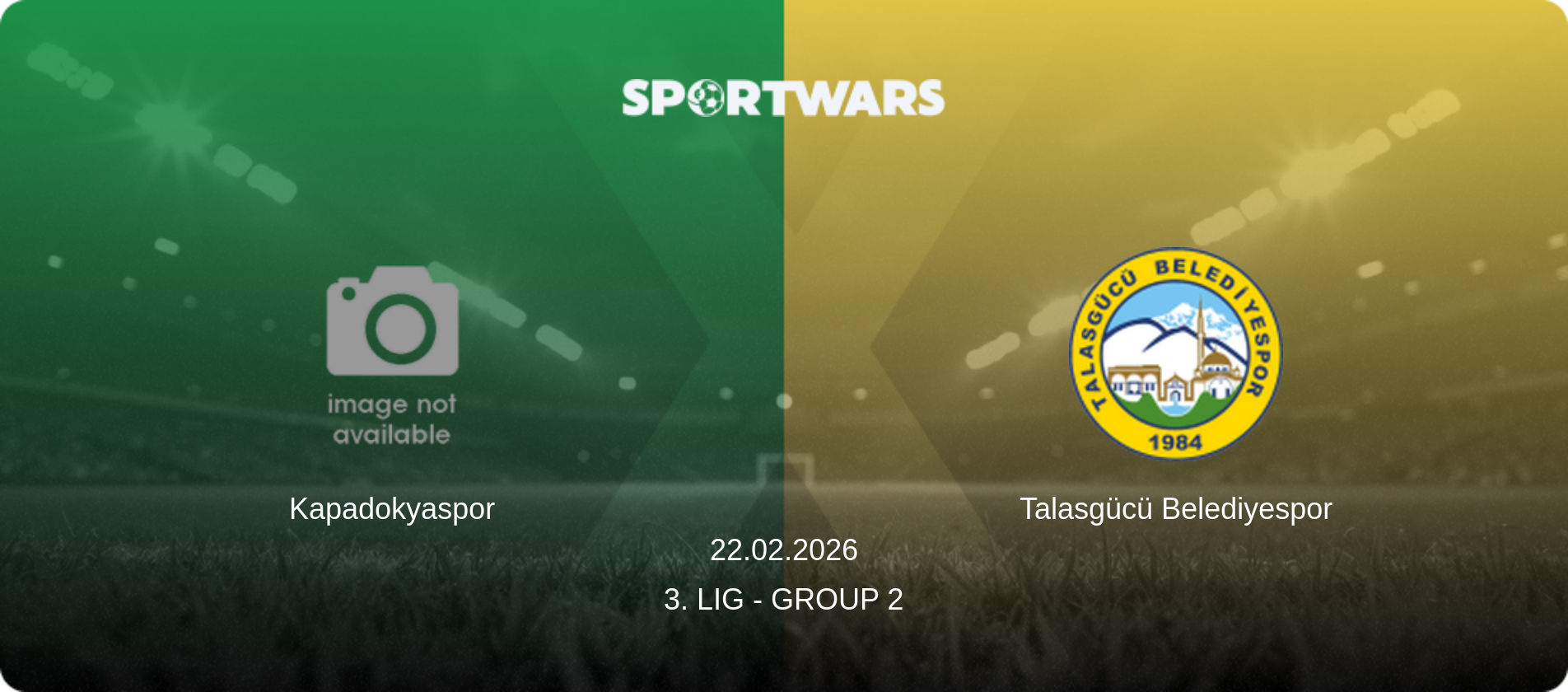 Kapadokyaspor — Talasgücü Belediyespor, 22.02.2026 — 3. Lig - Group 2 (match preview)
