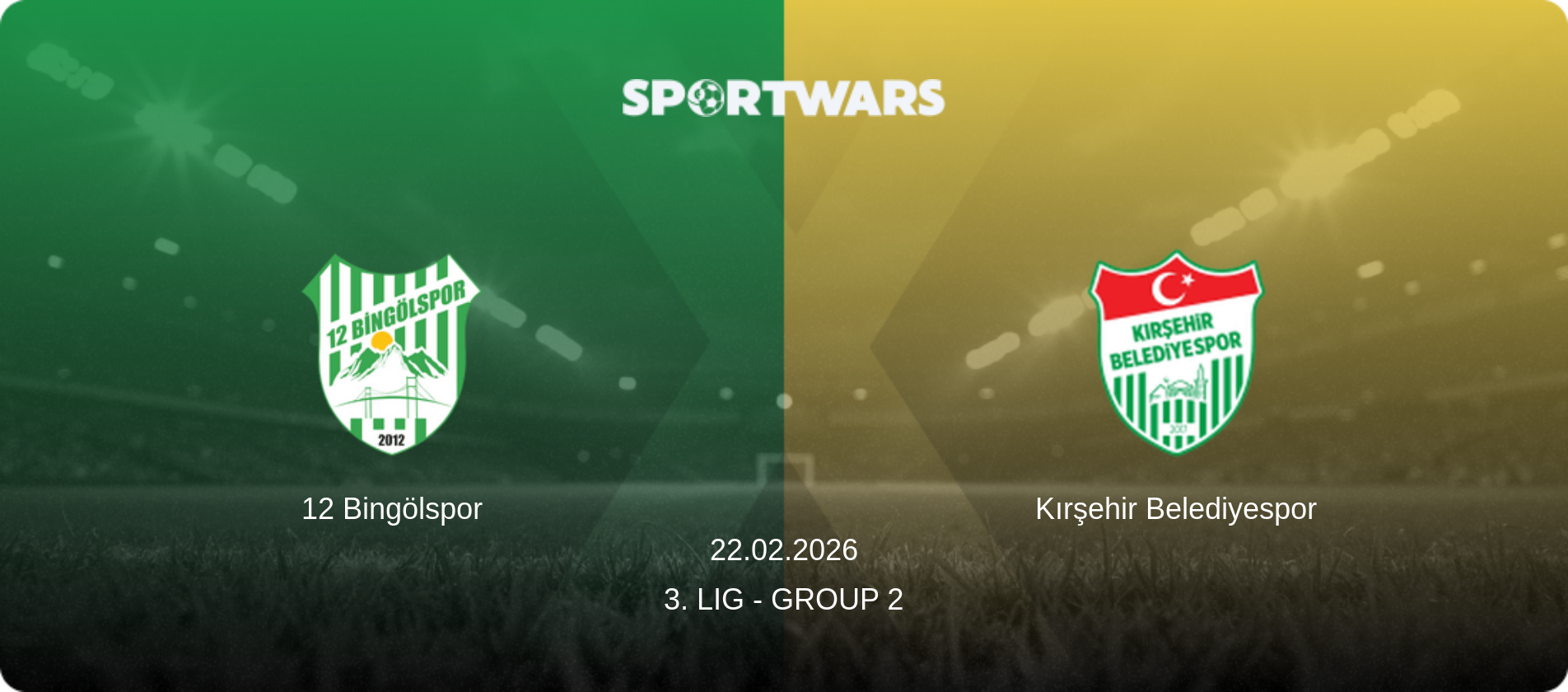 12 Bingölspor — Kırşehir Belediyespor, 22.02.2026 — 3. Lig - Group 2 (match preview)