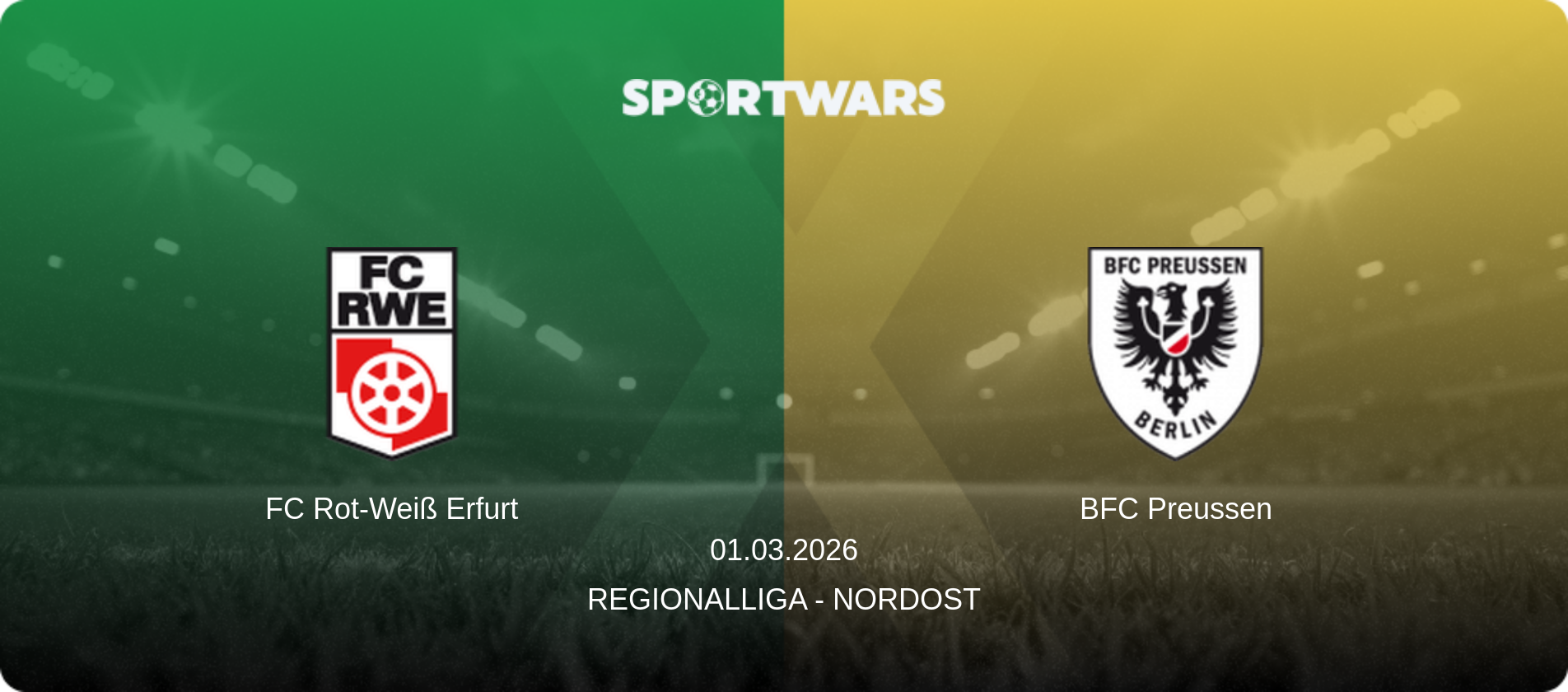 FC Rot-Weiß Erfurt — BFC Preussen, 01.03.2026 — Regionalliga - Nordost (match preview)