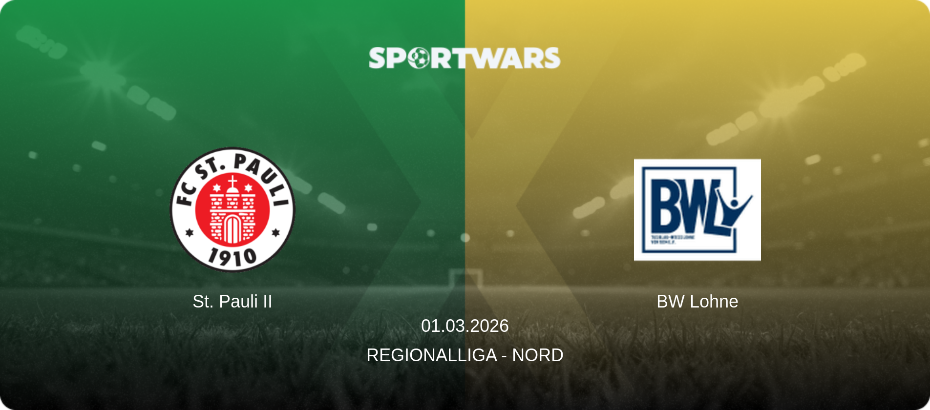 St. Pauli II — BW Lohne, 01.03.2026 — Regionalliga - Nord (match preview)