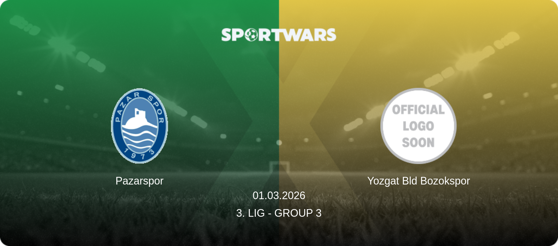 Pazarspor — Yozgat Bld Bozokspor, 01.03.2026 — 3. Lig - Group 3 (match preview)