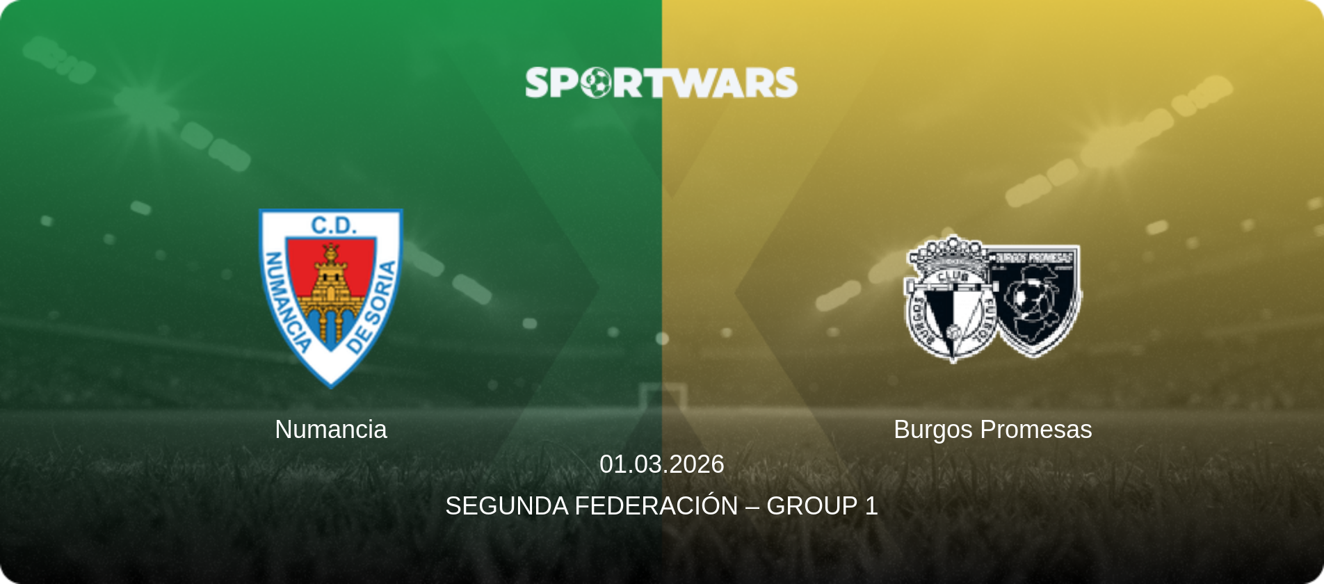 Numancia — Burgos Promesas, 01.03.2026 — Segunda Federación – Group 1 (match preview)