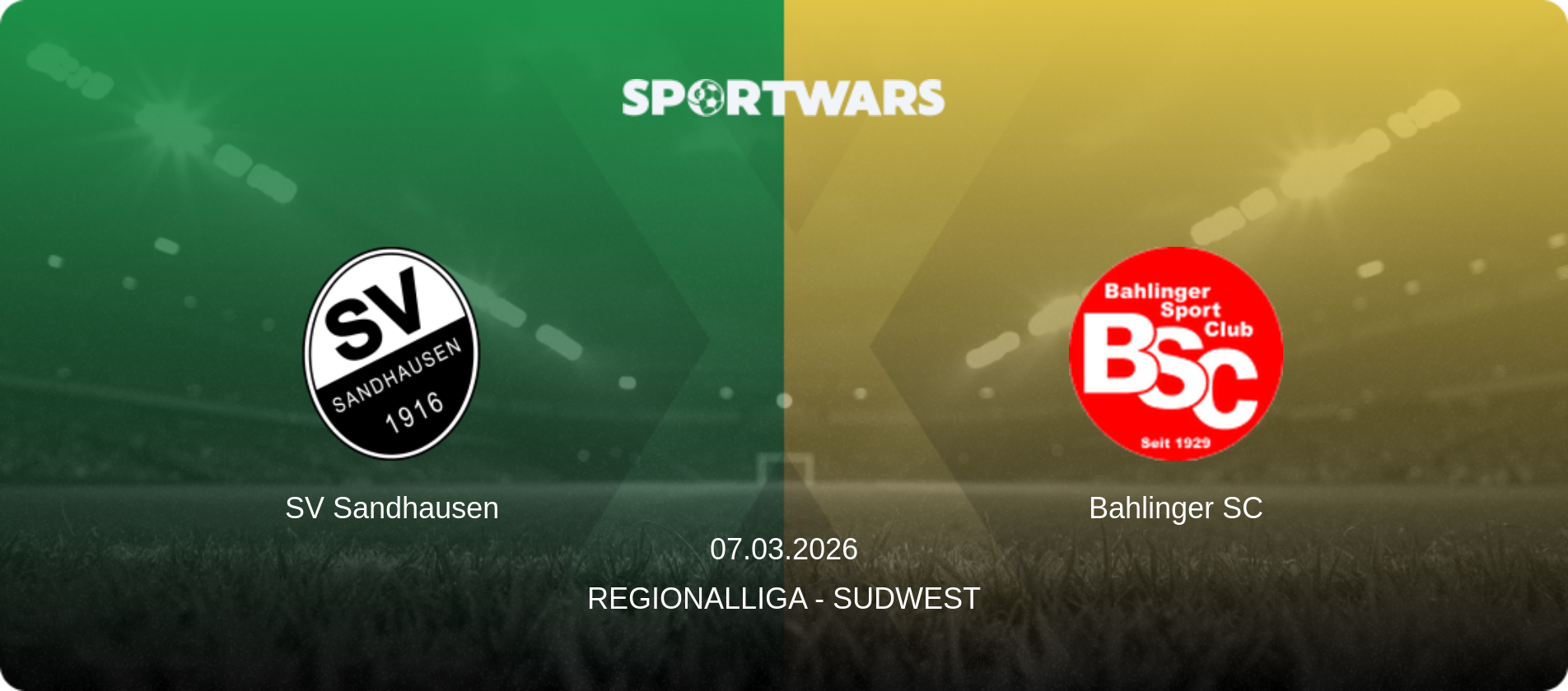 SV Sandhausen — Bahlinger SC, 07.03.2026 — Regionalliga - SudWest (match preview)