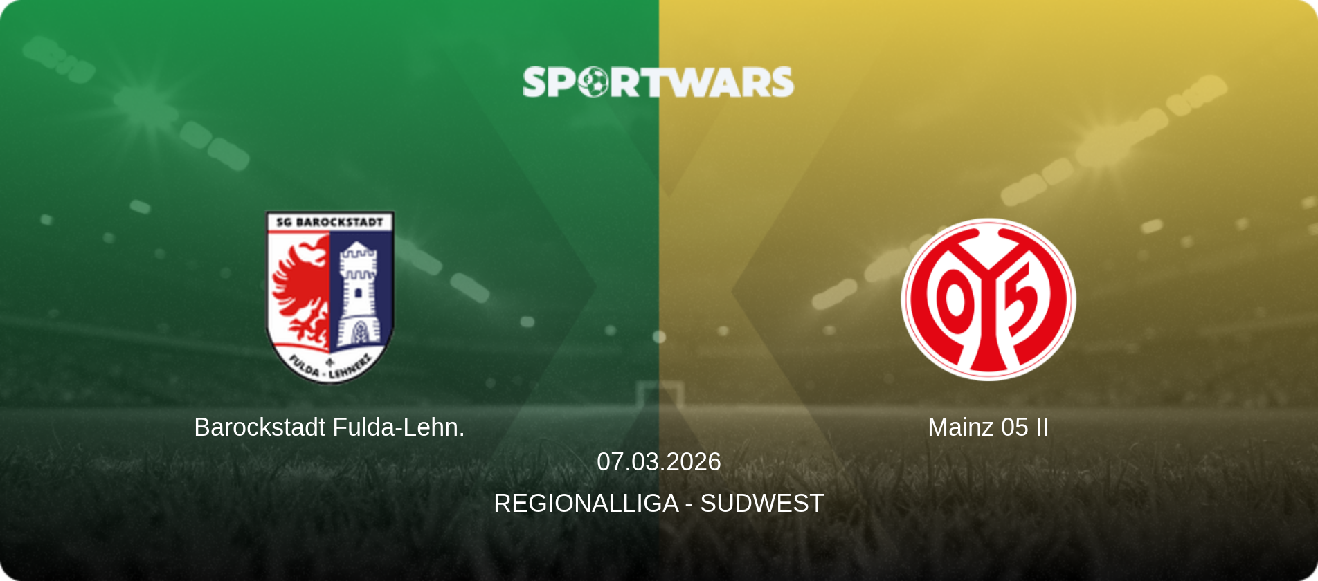 Barockstadt Fulda-Lehn. — Mainz 05 II, 07.03.2026 — Regionalliga - SudWest (match preview)