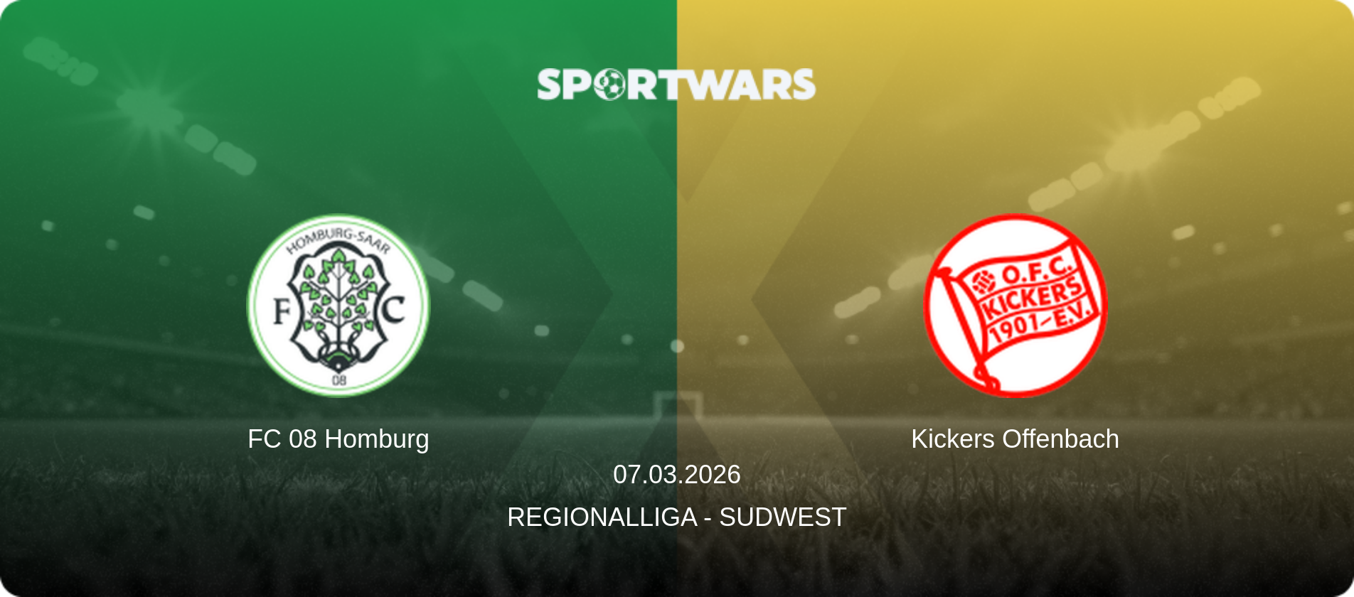 FC 08 Homburg — Kickers Offenbach, 07.03.2026 — Regionalliga - SudWest (match preview)