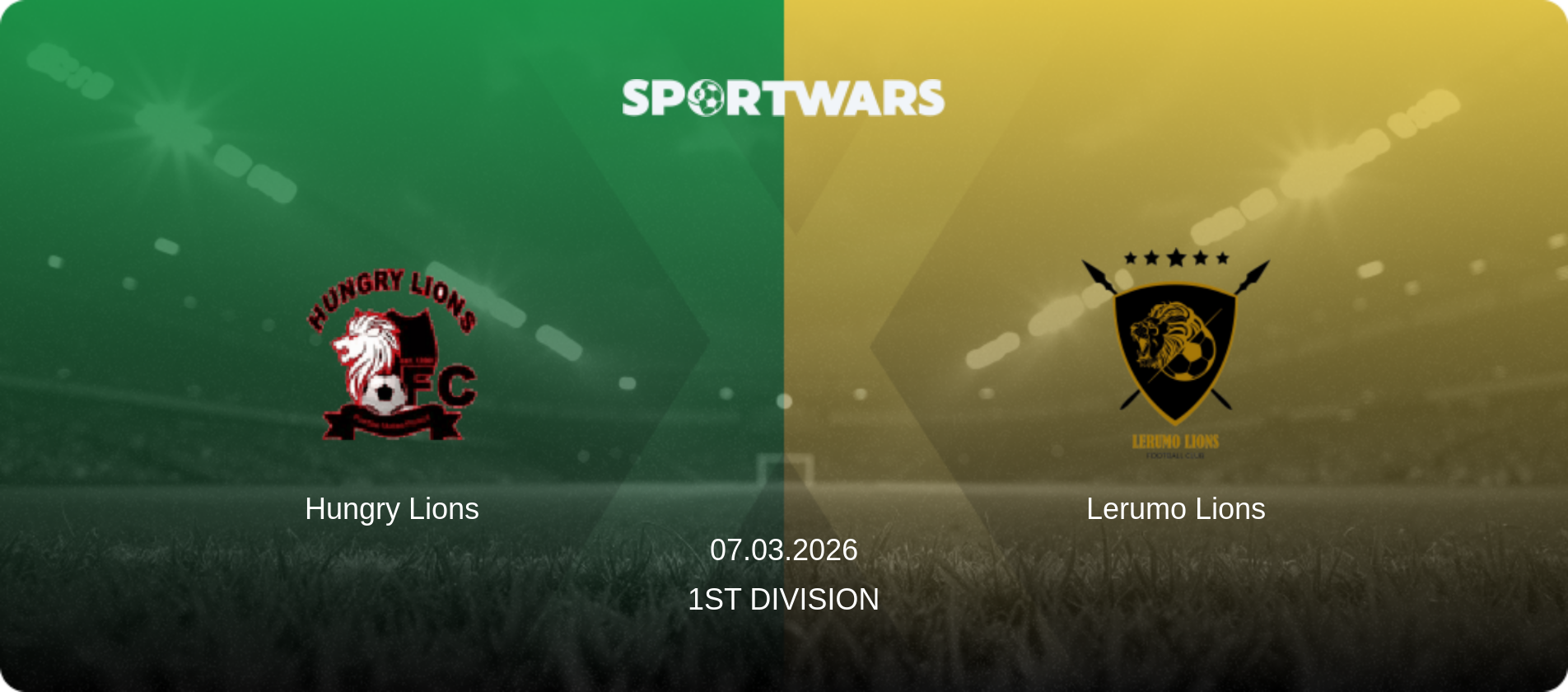 Hungry Lions — Lerumo Lions, 07.03.2026 — 1st Division (match preview)