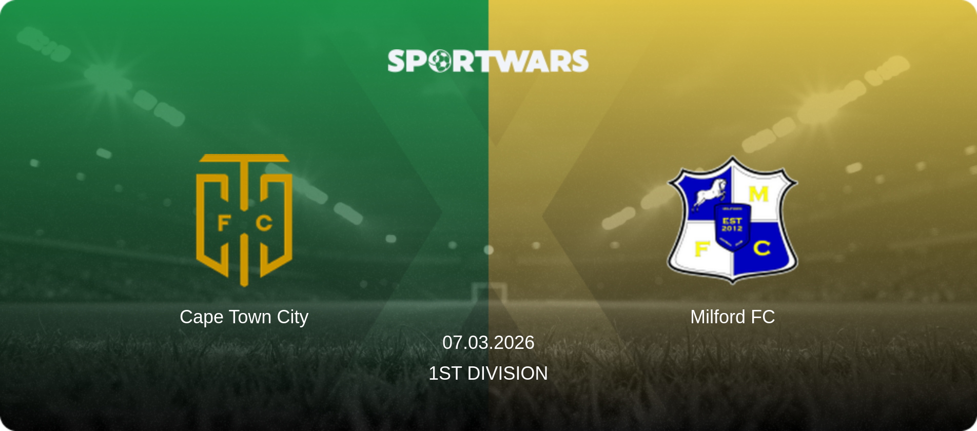 Cape Town City — Milford FC, 07.03.2026 — 1st Division (match preview)
