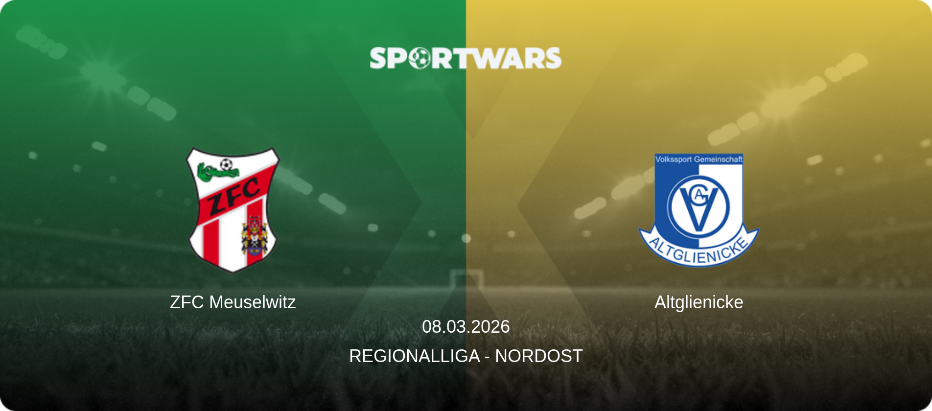 ZFC Meuselwitz — Altglienicke, 08.03.2026 — Regionalliga - Nordost (match preview)
