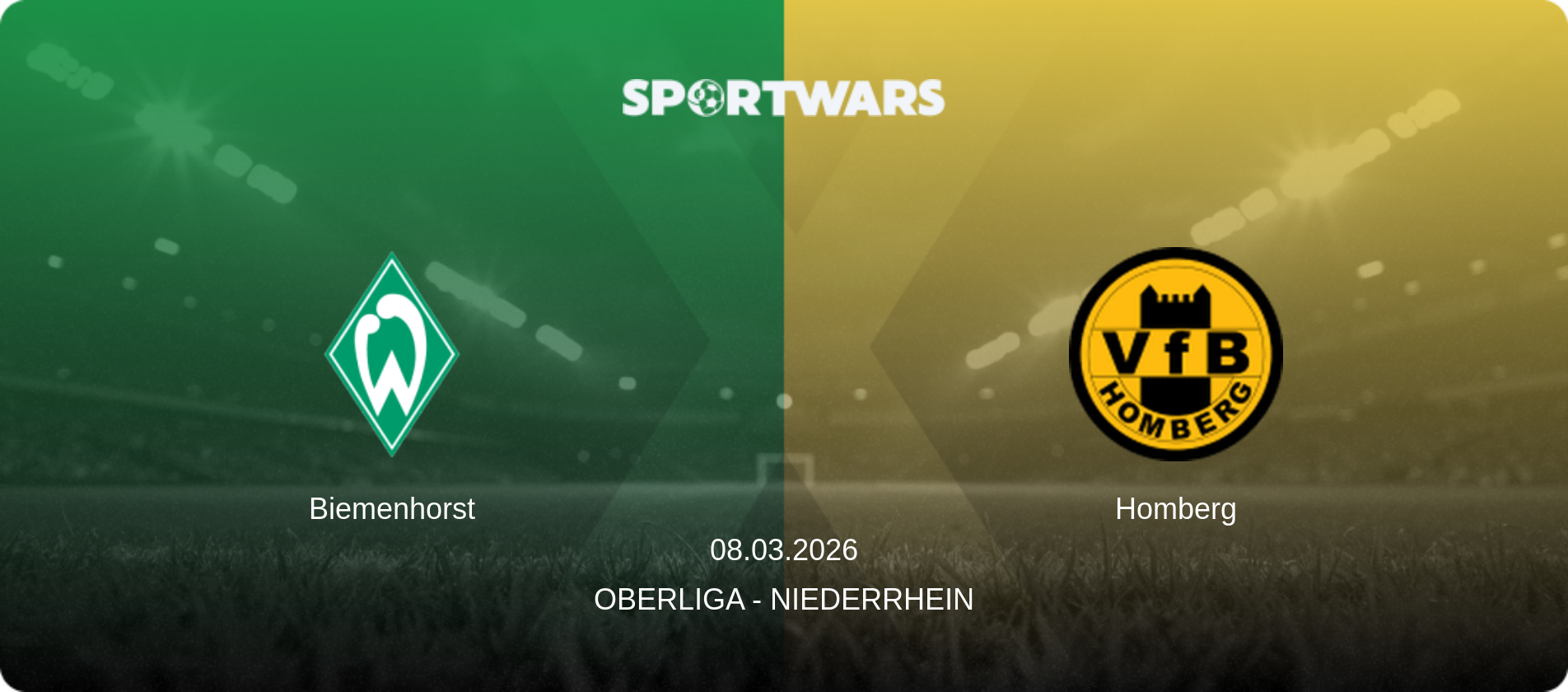 Biemenhorst — Homberg, 08.03.2026 — Oberliga - Niederrhein (match preview)