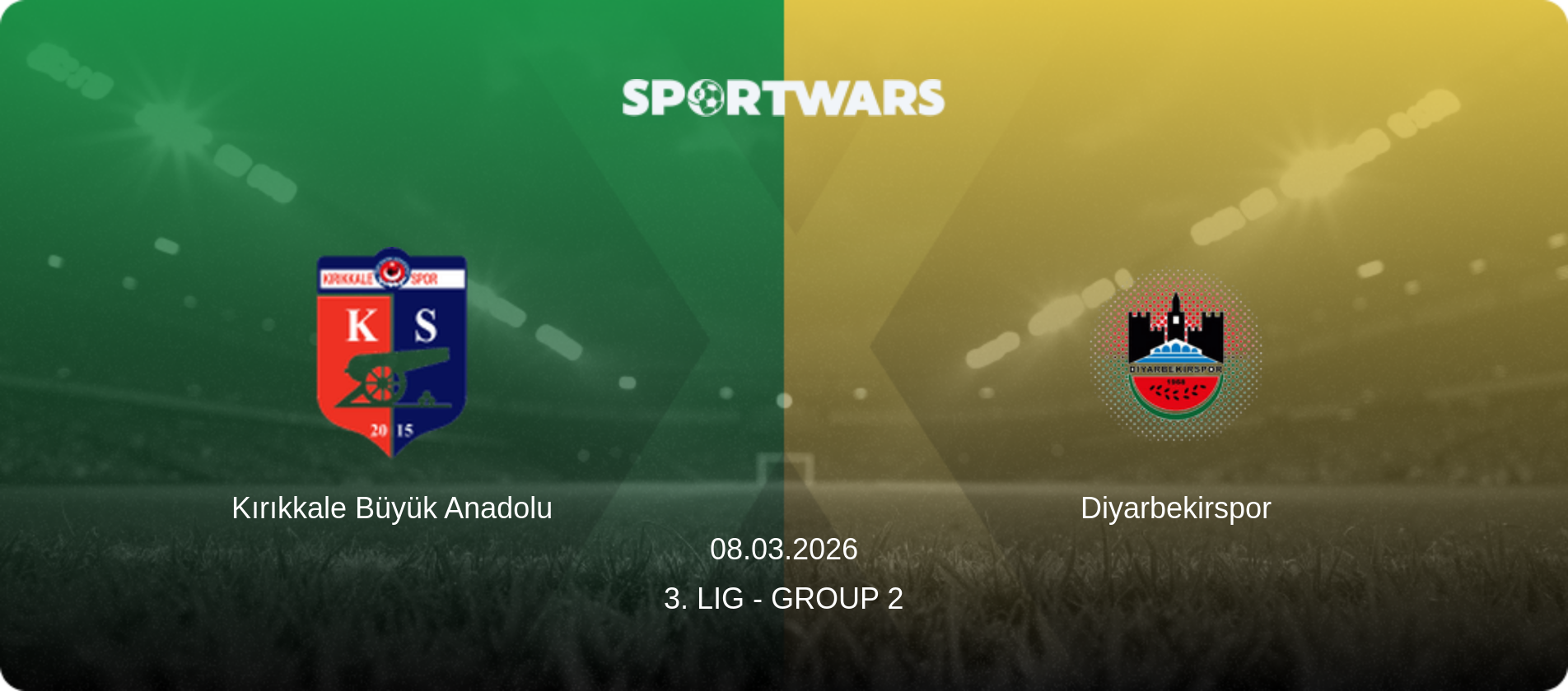 Kırıkkale Büyük Anadolu — Diyarbekirspor, 08.03.2026 — 3. Lig - Group 2 (match preview)